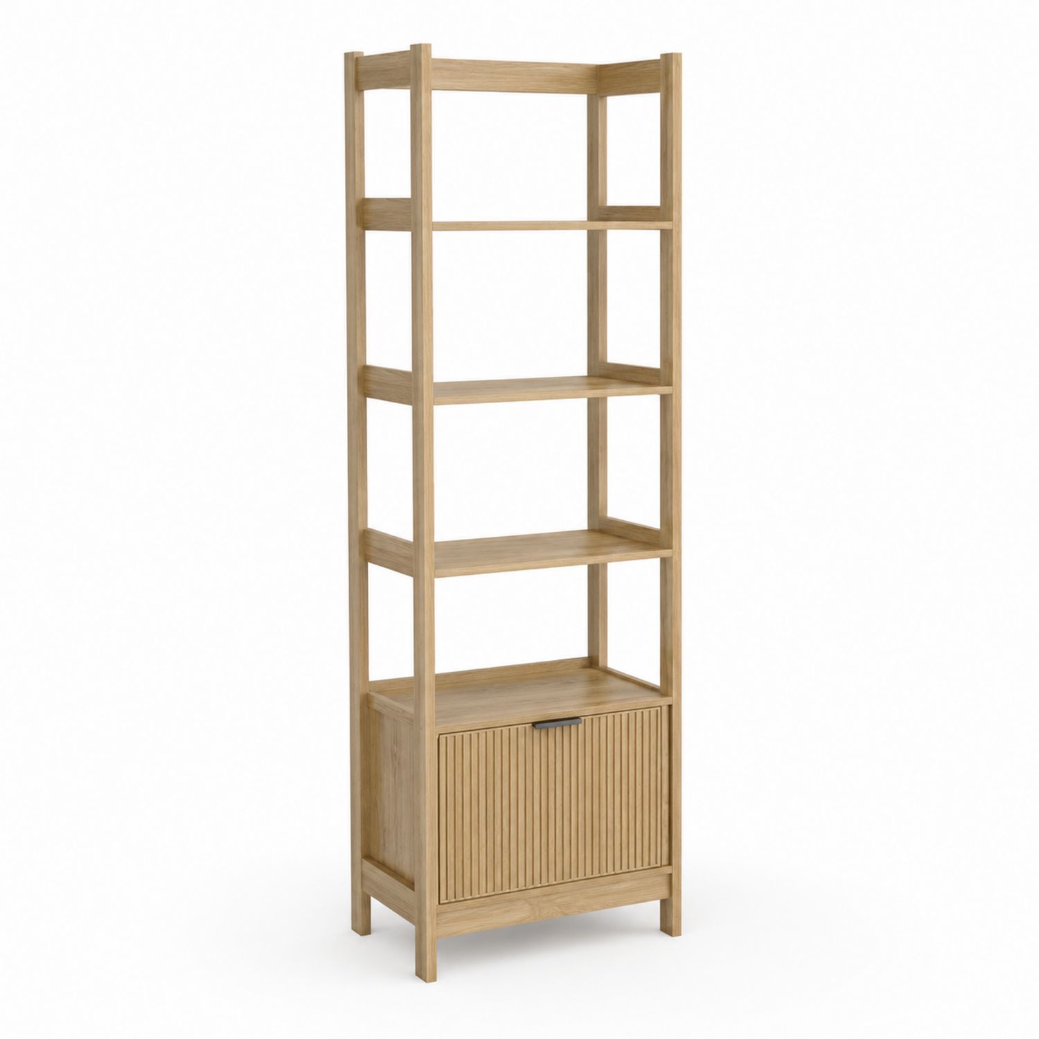 Étagère en bois 5 niveaux avec rangement bas