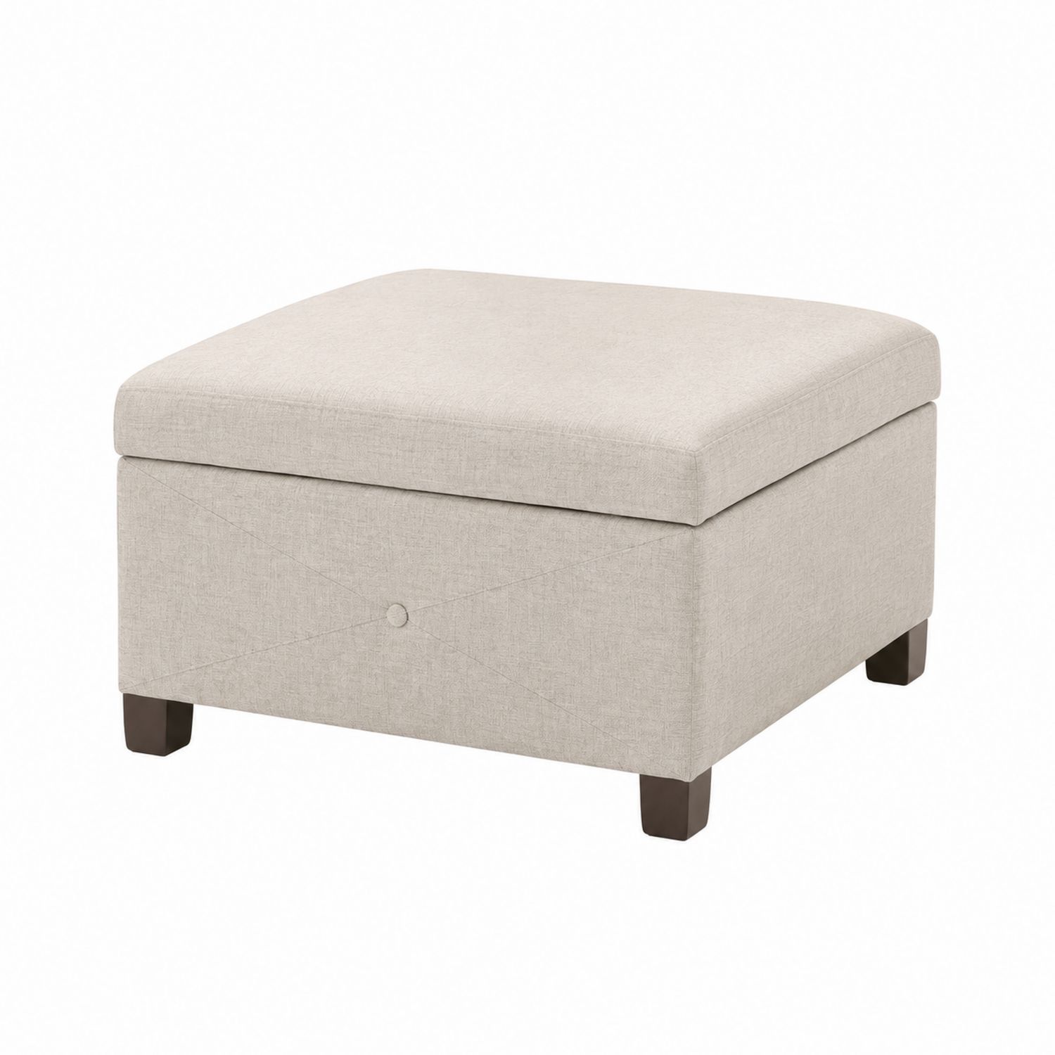 Repose-pieds en tissu avec rangement 50x50x40 cm