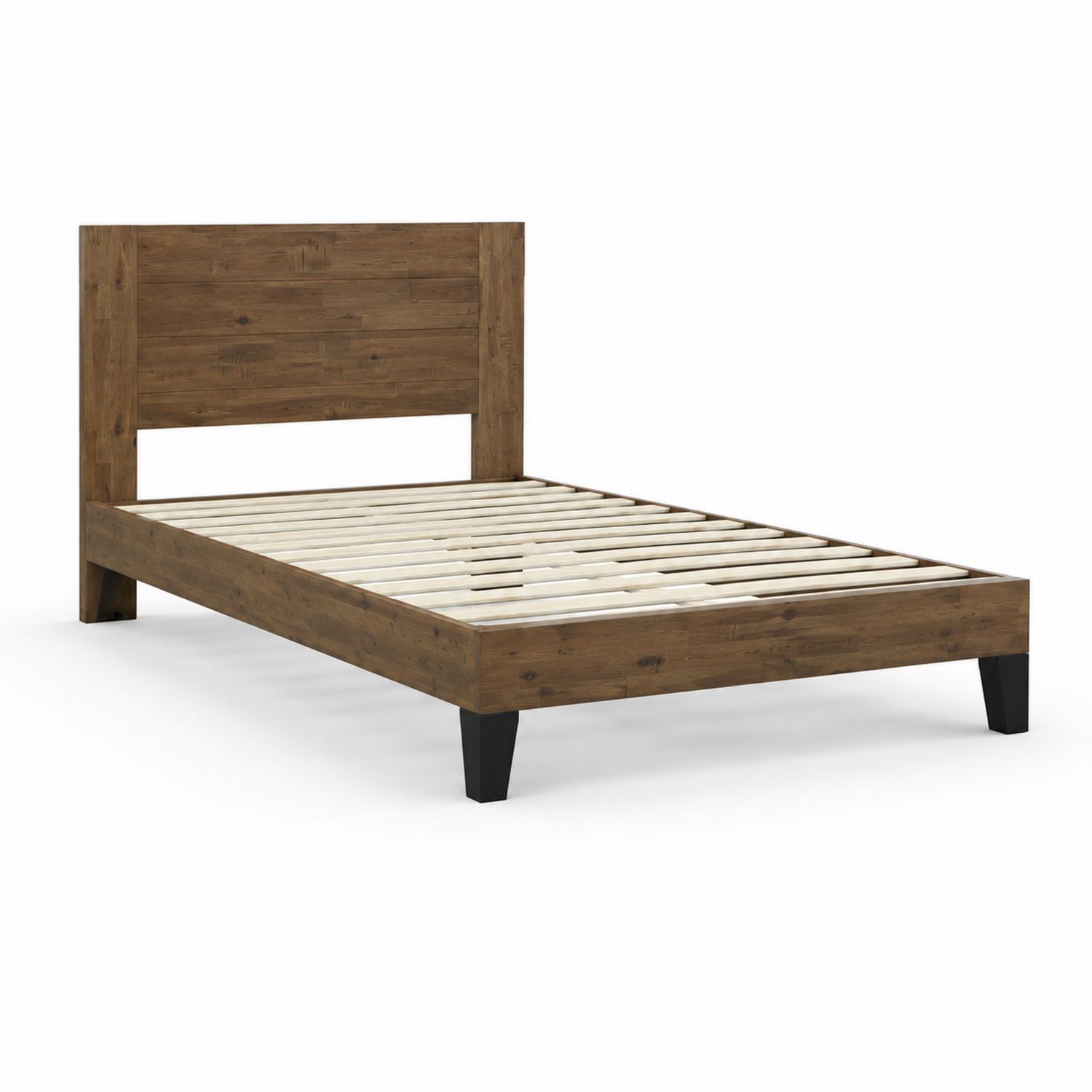 Lit simple en bois 200x100 cm Brun