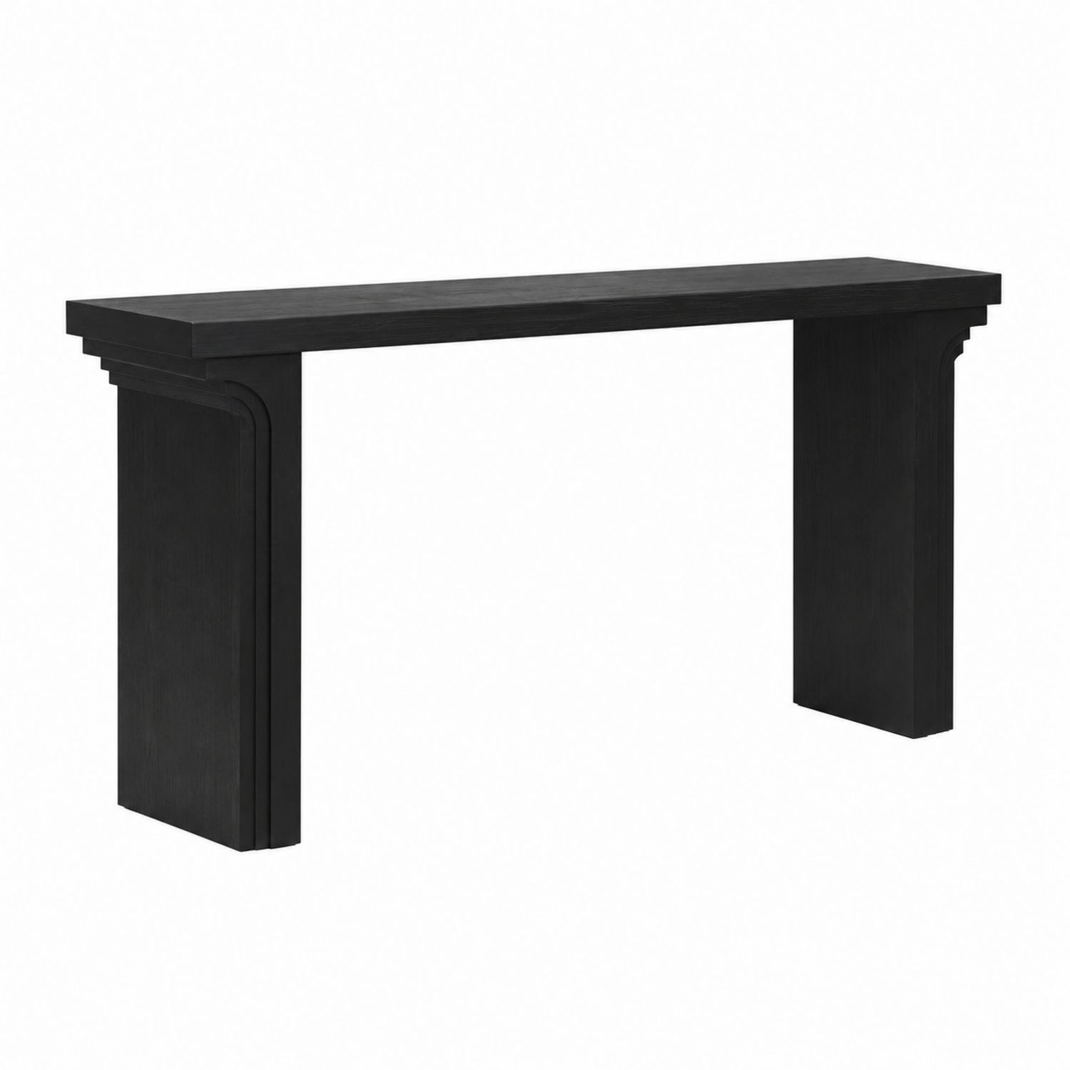 Console en Bois Noir 120x30x75 cm