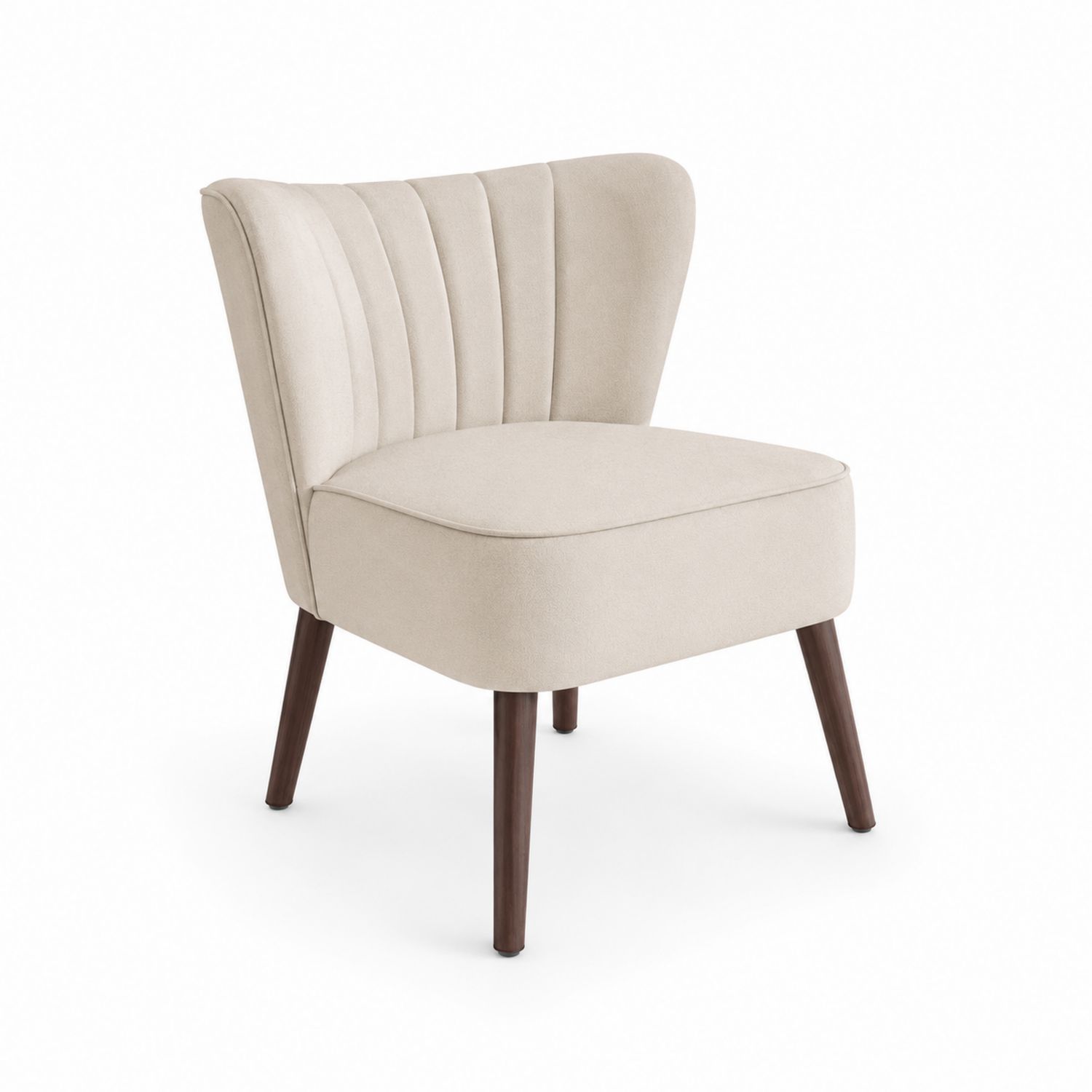 Chaise en tissu avec pieds en bois