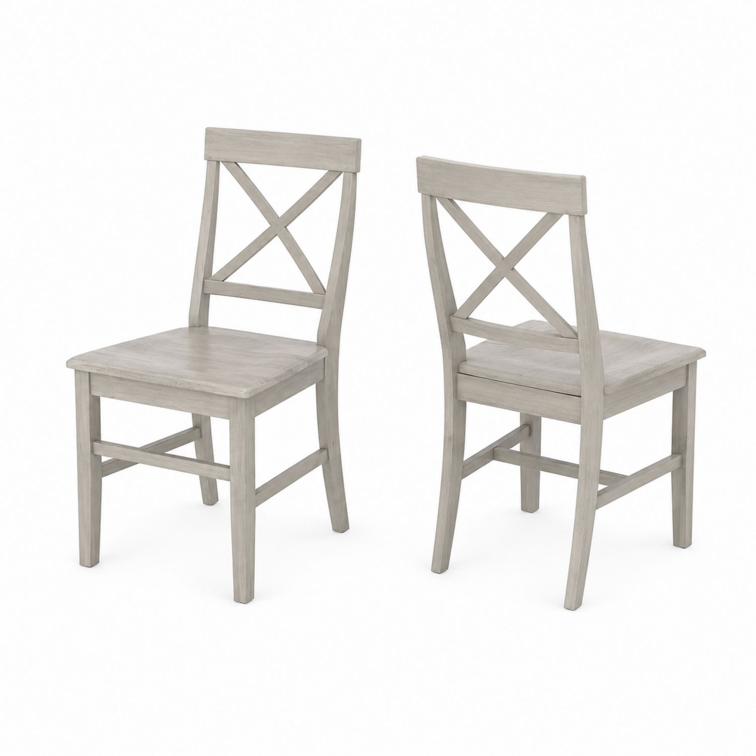 Chaise de salle à manger en bois gris lot de 2