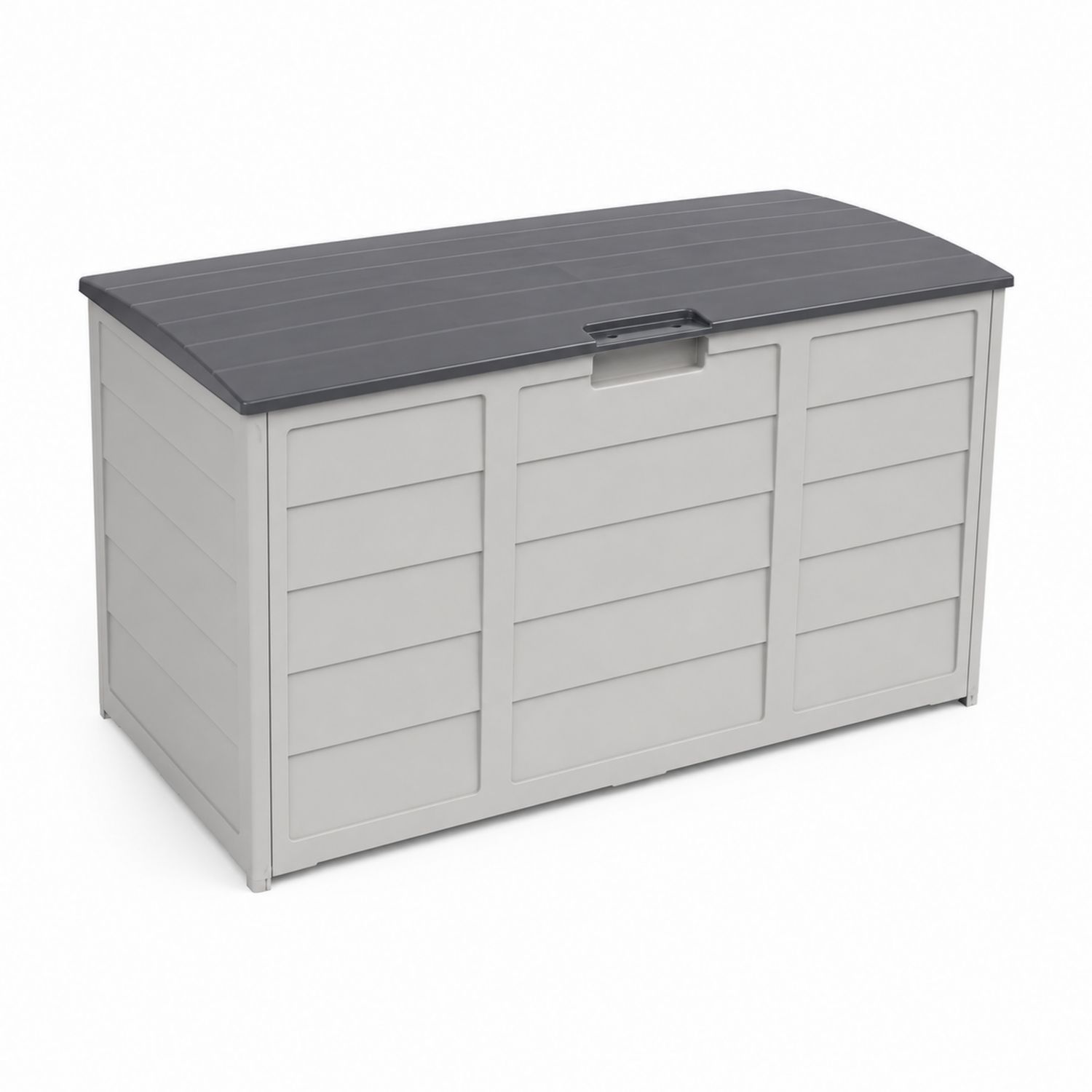 Coffre de rangement extérieur en plastique Gris/Noir 120x45x60 cm