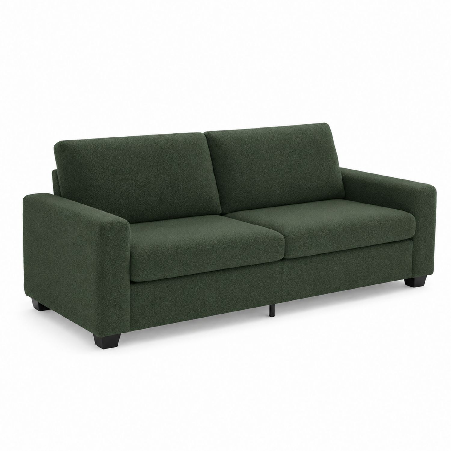 Canapé 3 places en tissu vert foncé 200 cm