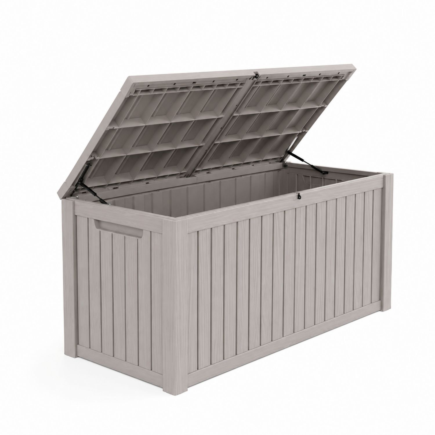 Coffre de rangement en plastique gris 300L