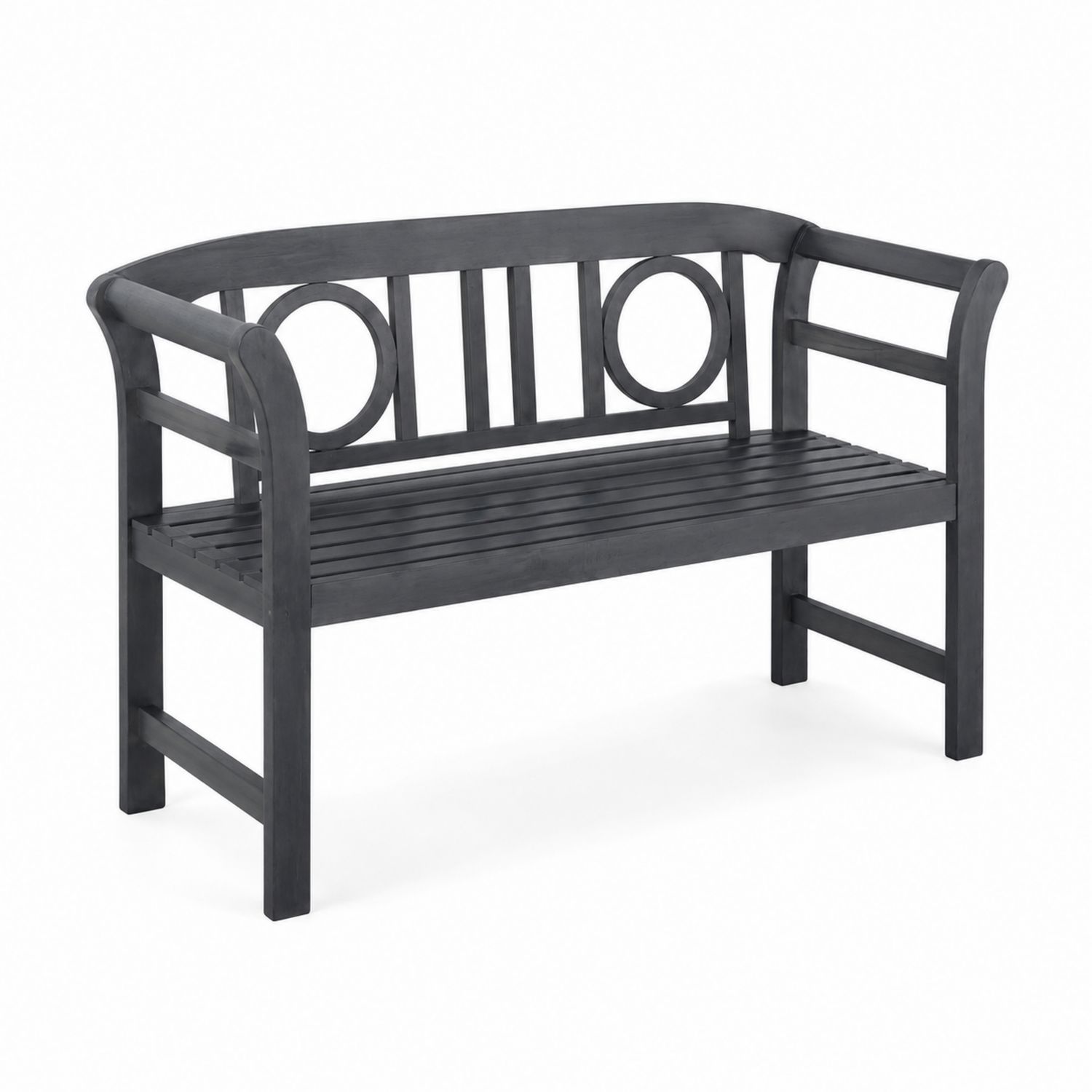 Banc en bois Noir 120 cm