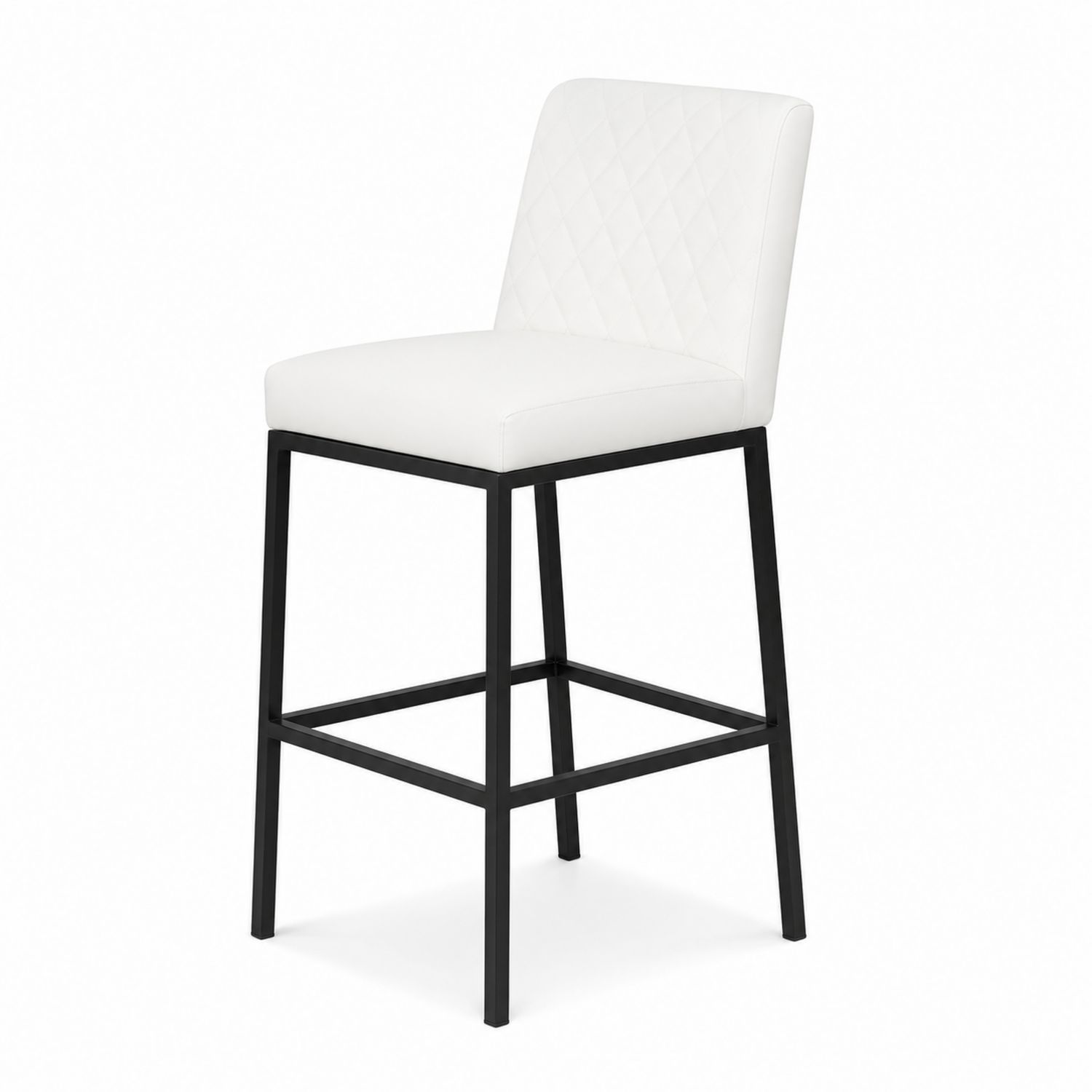 Tabouret de bar en cuir PU avec structure en métal