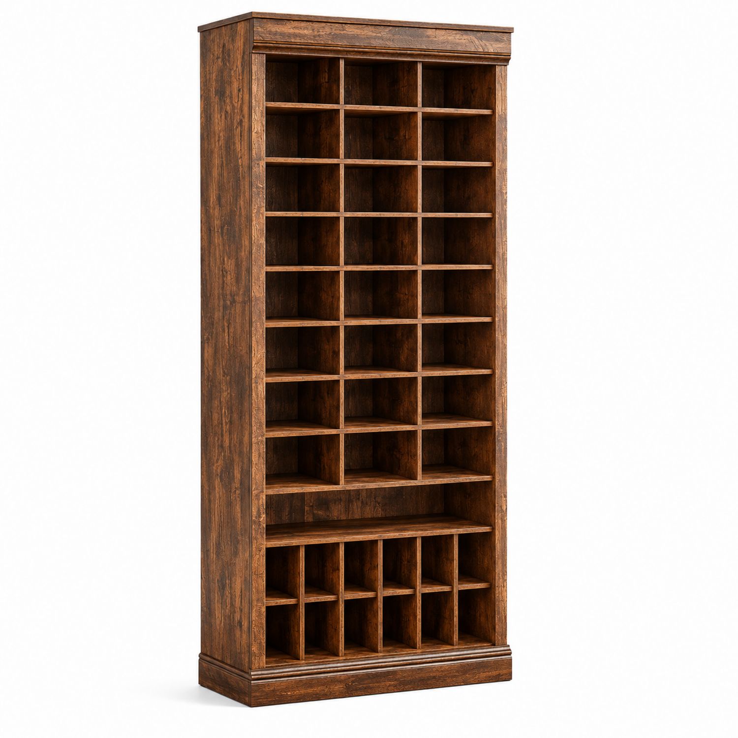 Étagère de rangement chaussures en bois marron