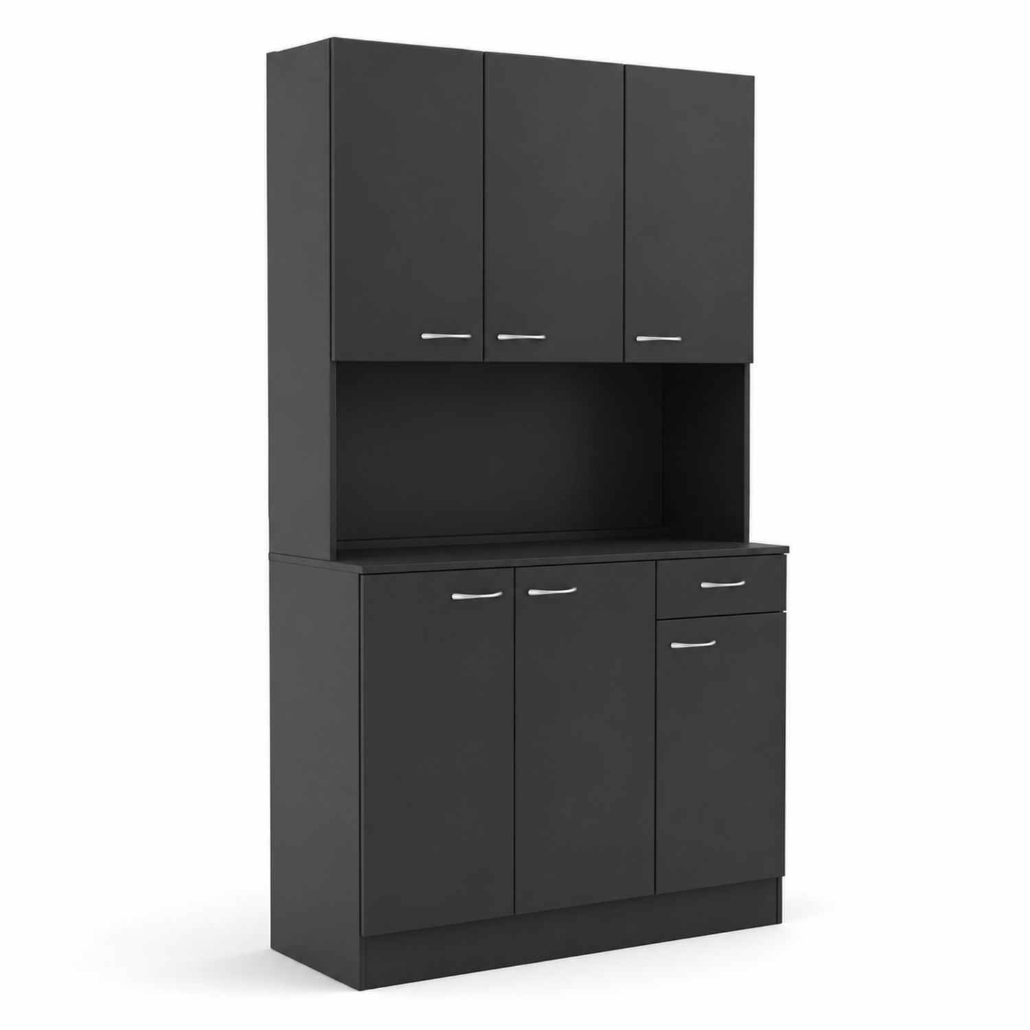 Buffet de cuisine en bois noir 120x40x180 cm