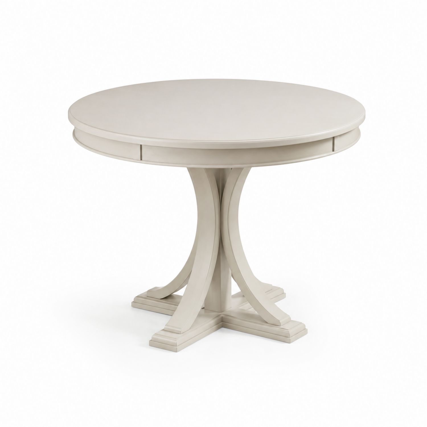 Table ronde en bois Blanc 100 cm