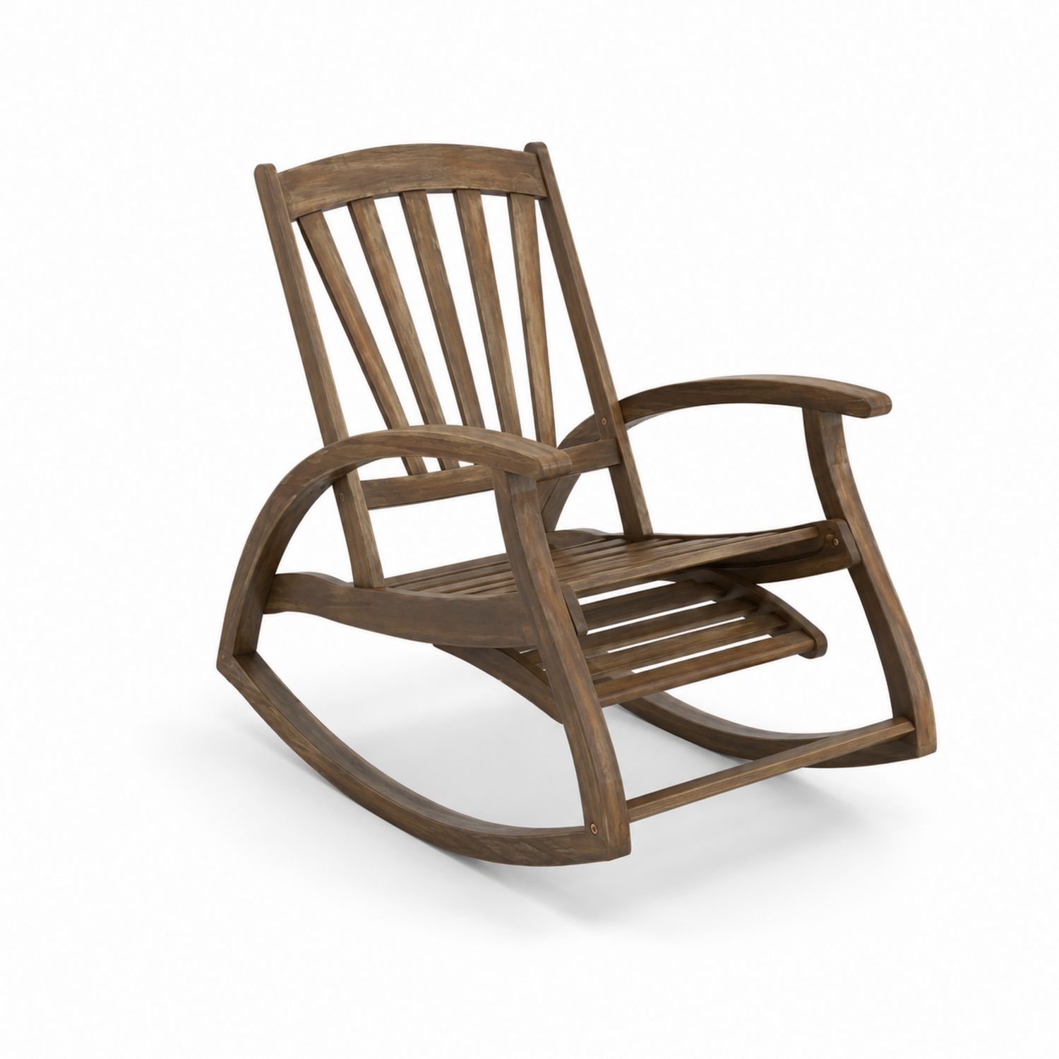 Chaise berçante en bois d'acacia pour extérieur