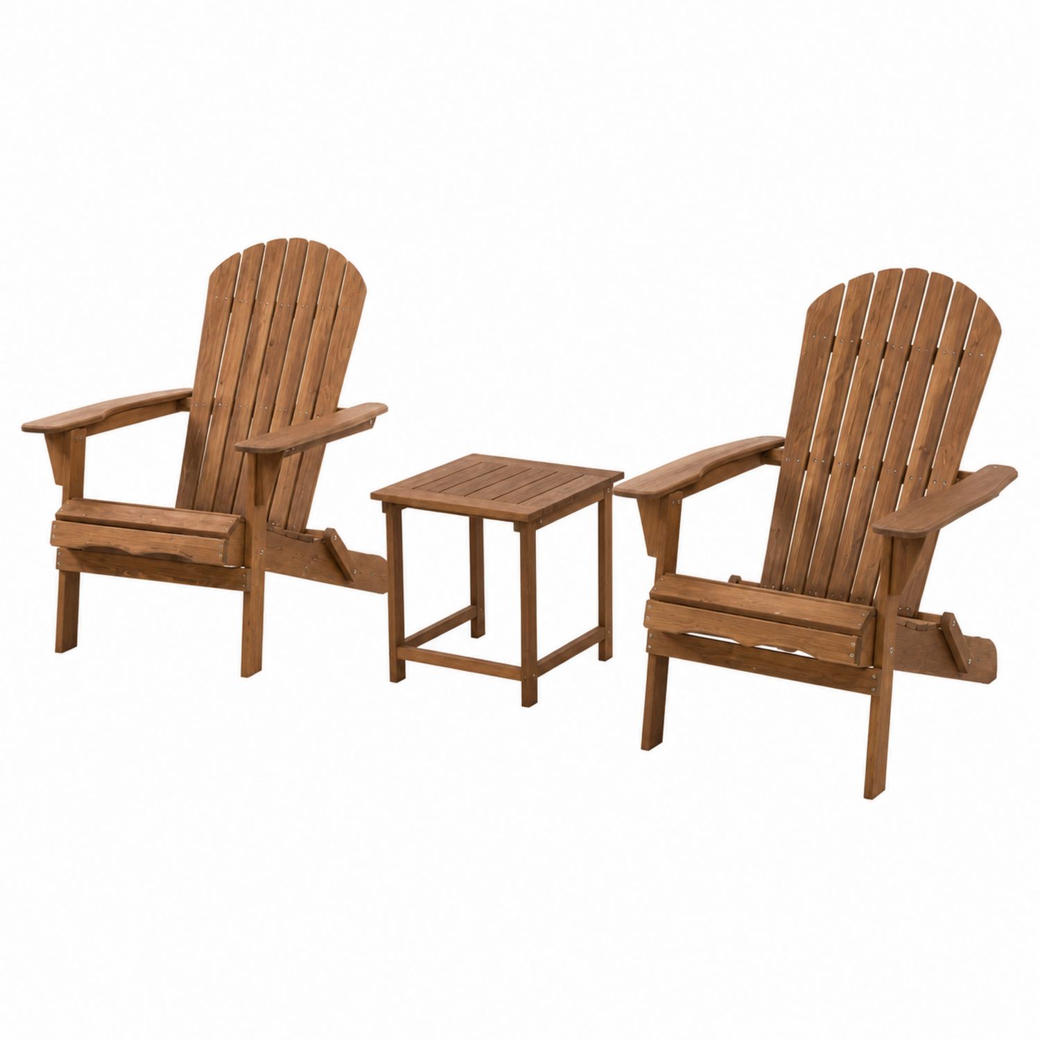 Ensemble de Chaises et Table en Bois pour Extérieur