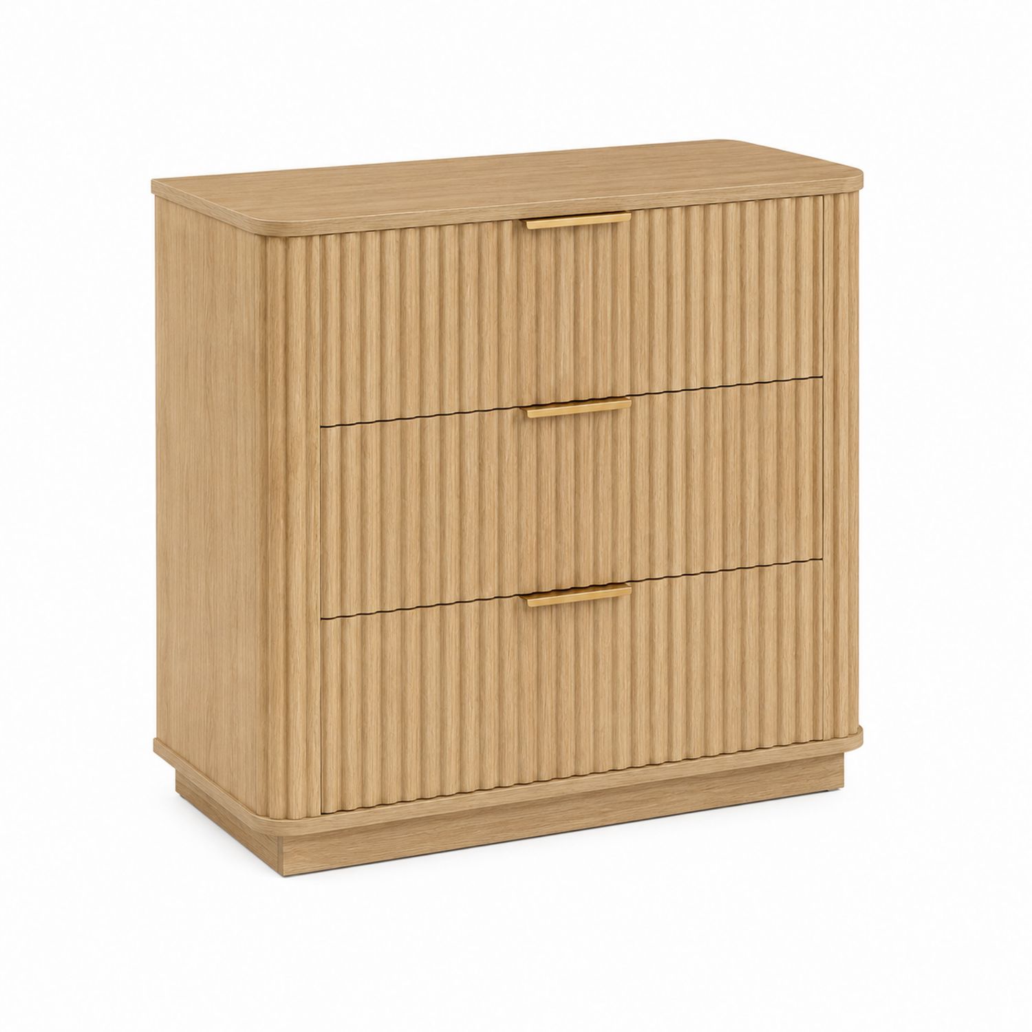 Commode en Bois de Chêne avec 3 Tiroirs