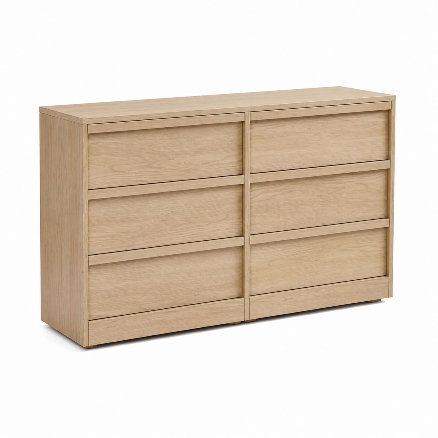 Commode à 6 tiroirs en bois de chêne