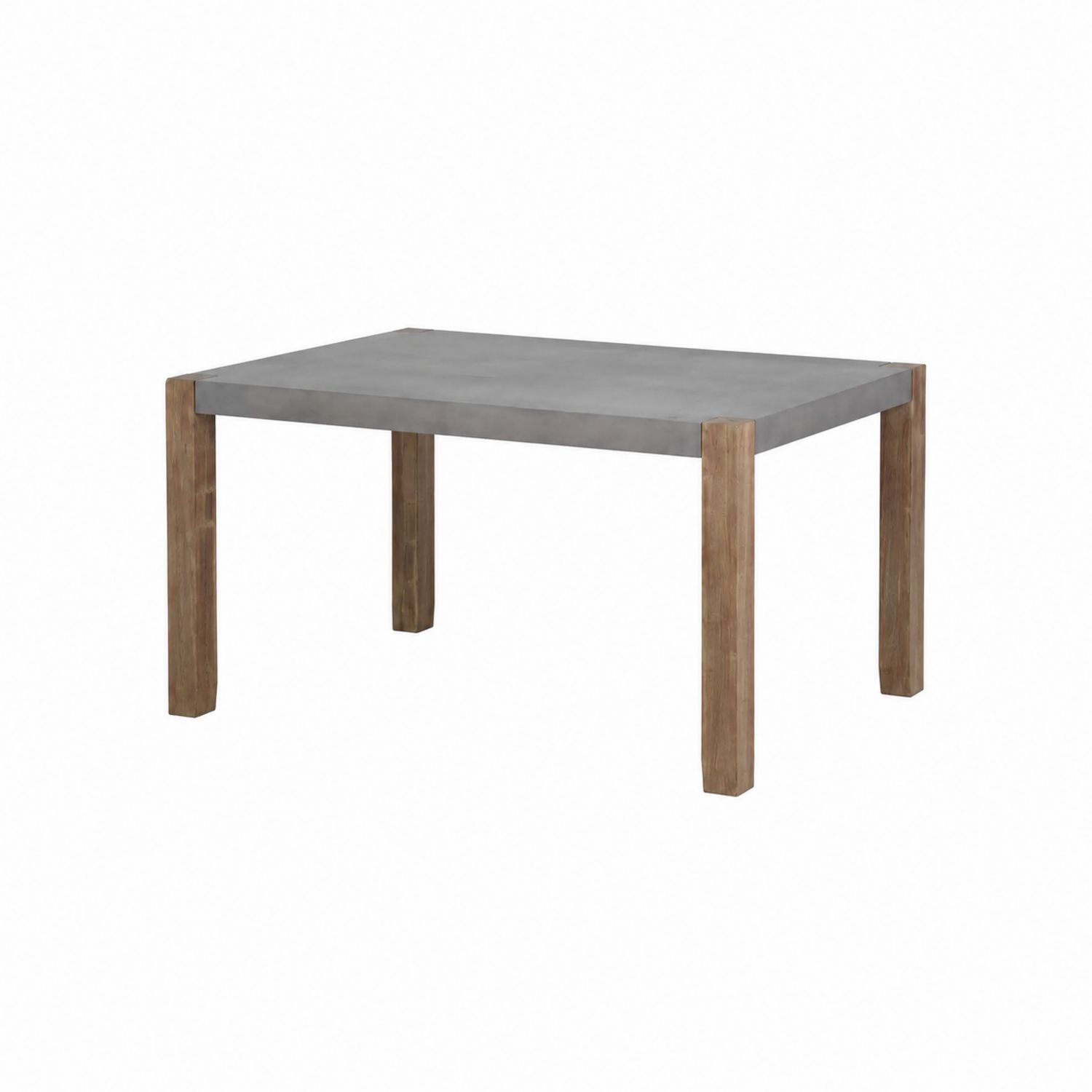 Table à manger en béton et bois massif 120x80 cm