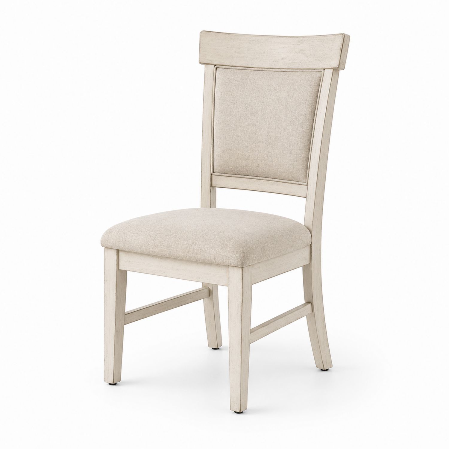 Silla de madera con asiento de tela beige-Omnilevar