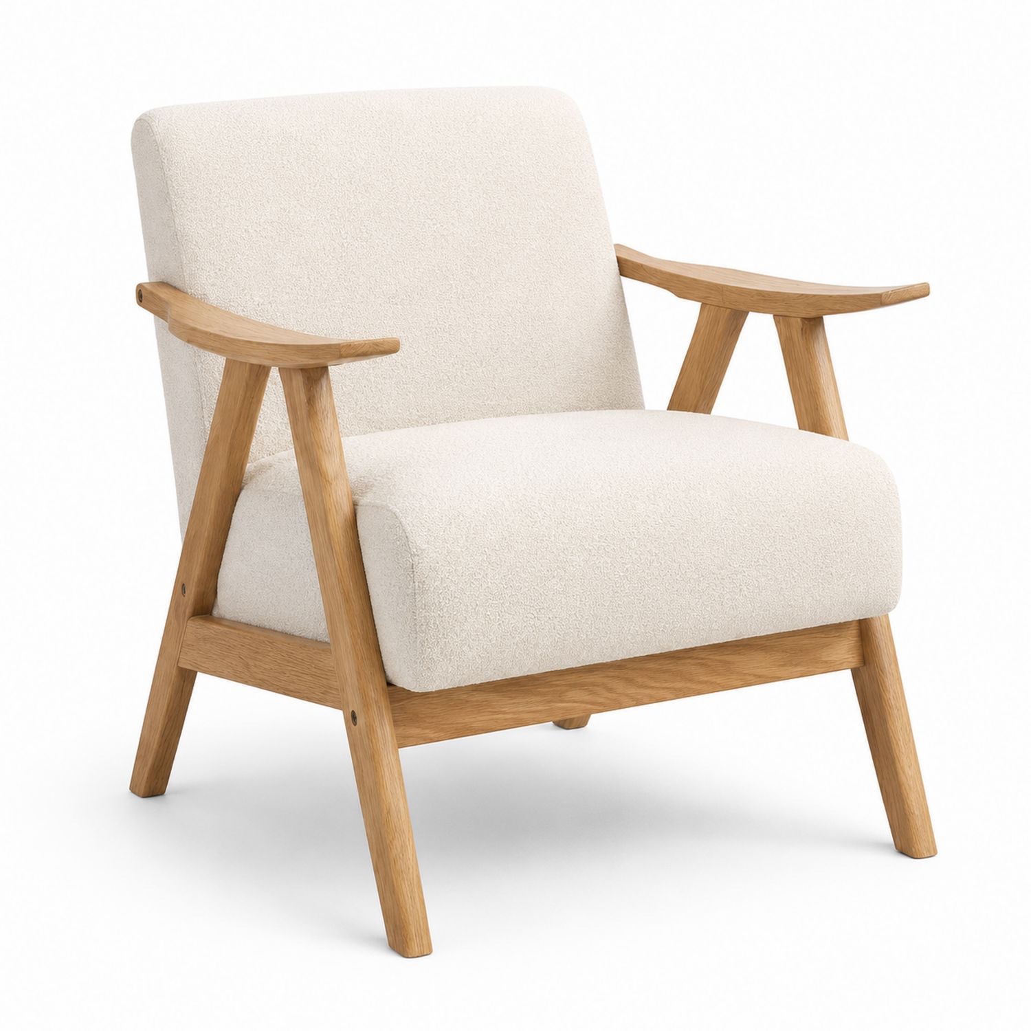 Silla de madera y poliéster blanca-Omnilevar