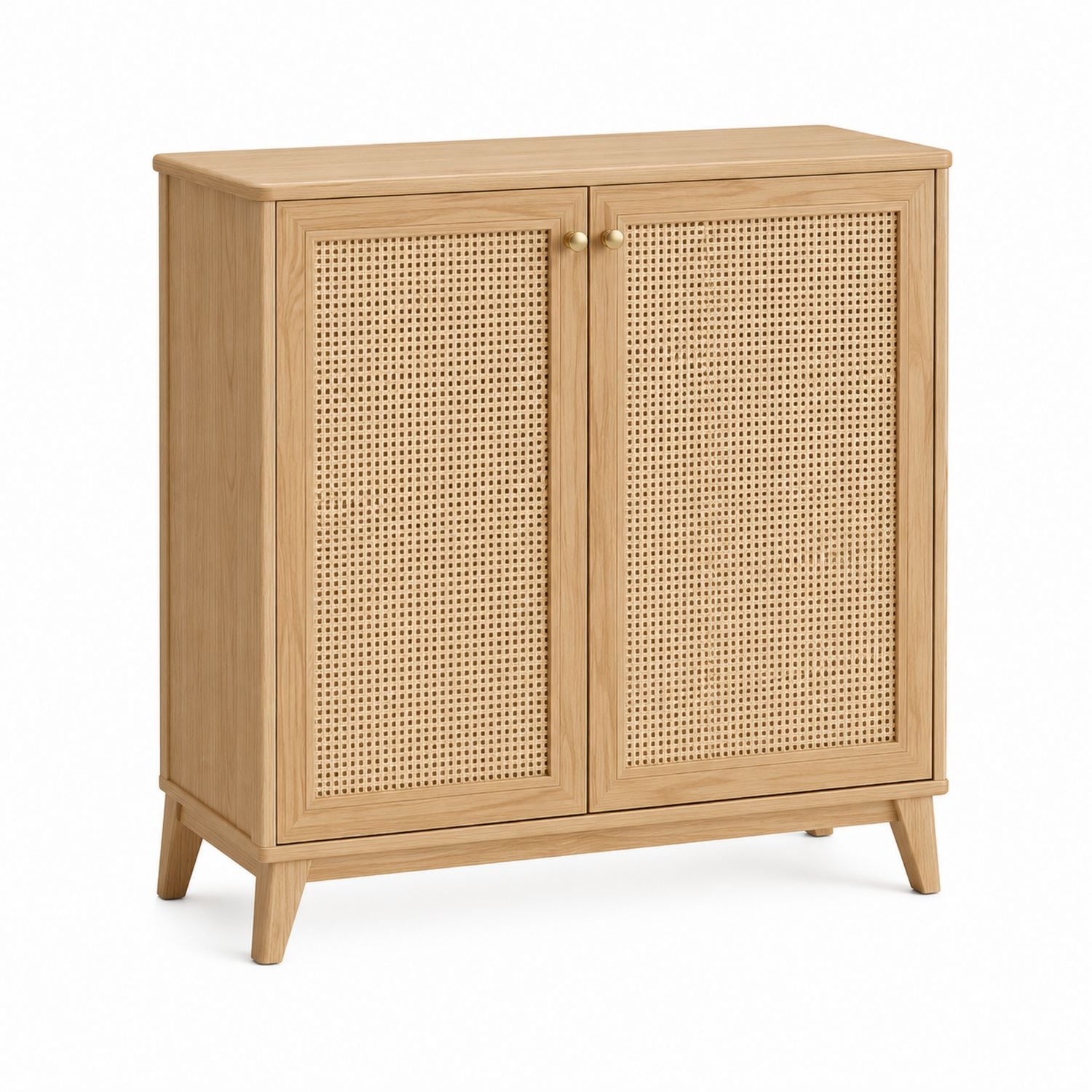 Aparador de Madera de Roble con Puertas de Ratán-Omnilevar