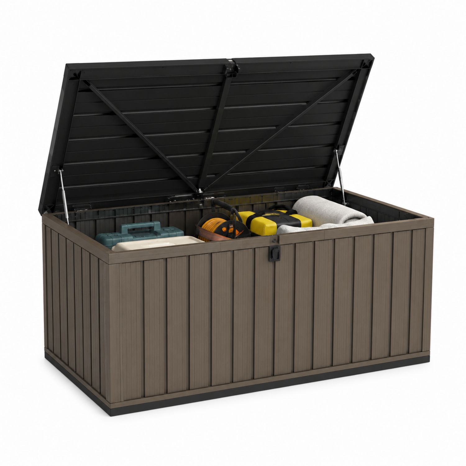 Caja de Almacenamiento de Polipropileno Marrón 152x72x63 cm-Omnilevar