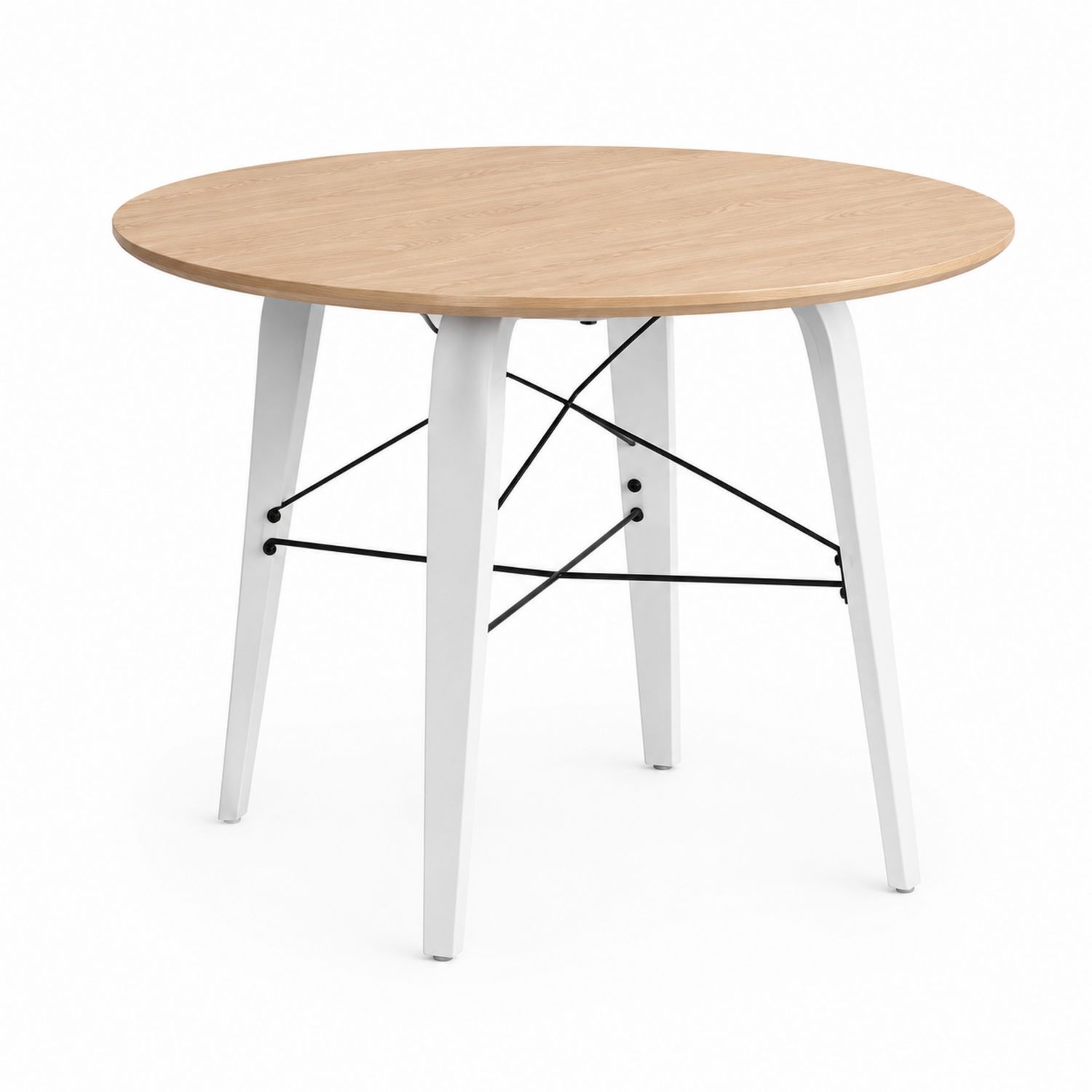 Mesa redonda de MDF y metal 90 cm-Omnilevar