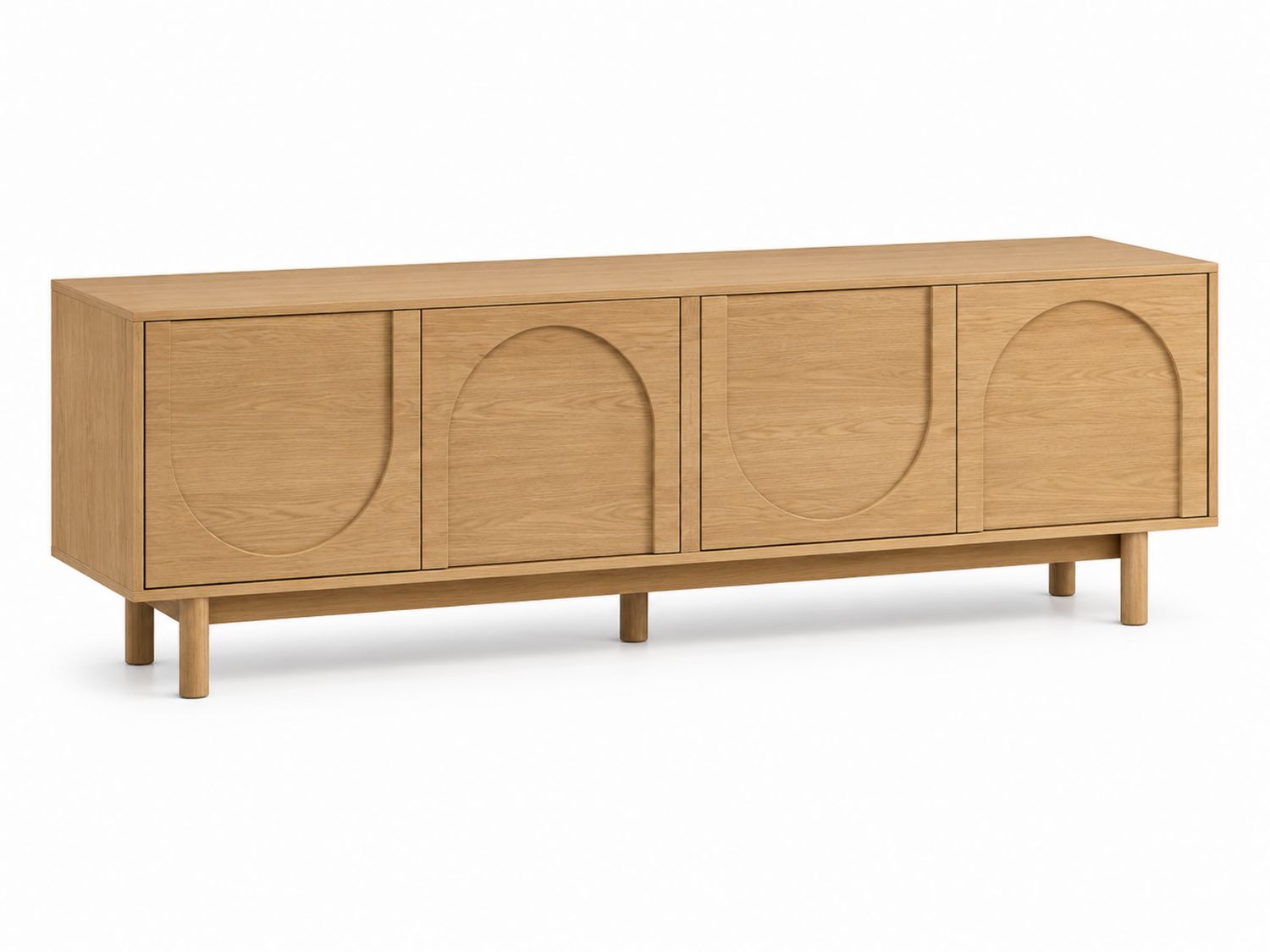 Mueble de TV de madera de roble 180x40x50cm-Omnilevar
