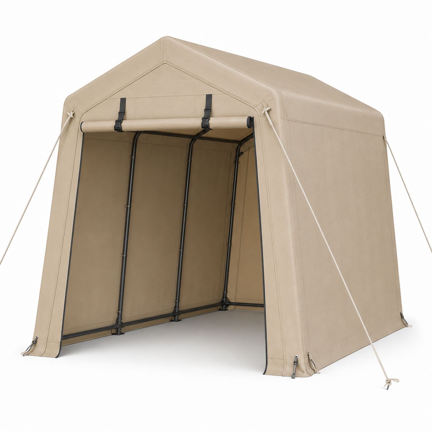 Cobertizo de Almacenamiento de Lona Beige 200x150x180 cm-Omnilevar