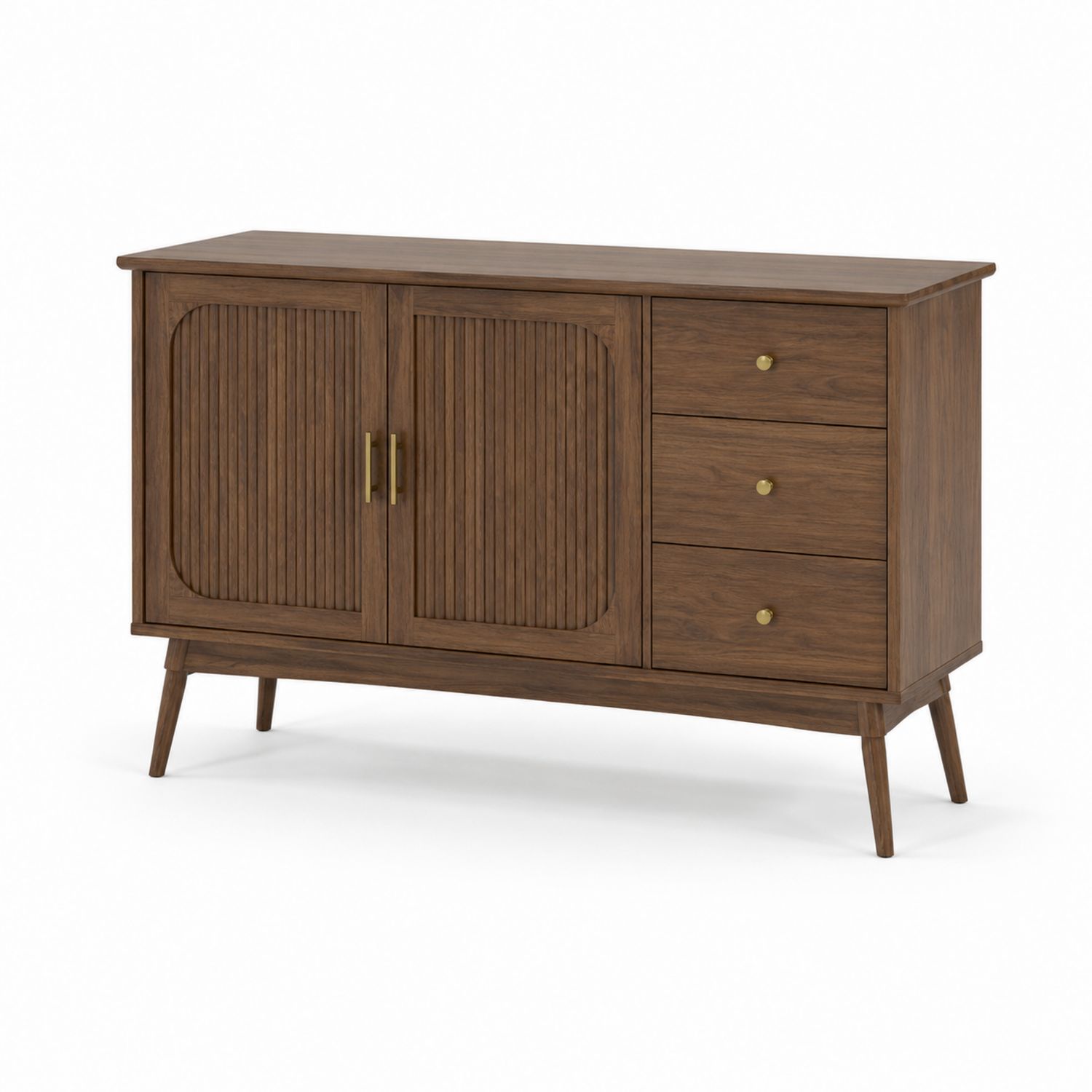Aparador de Madera con Dos Puertas y Tres Cajones-Omnilevar