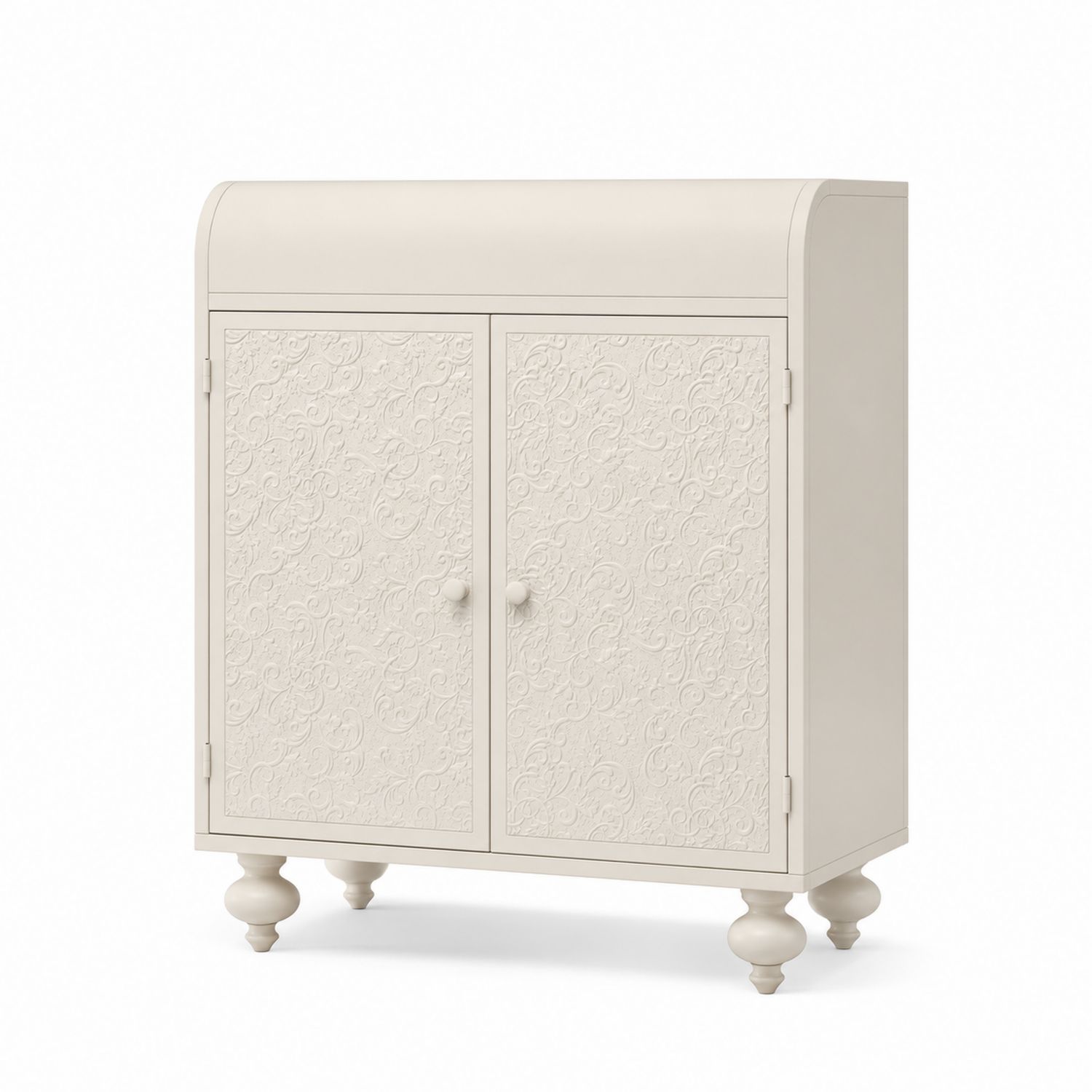 Armoire de rangement en bois MDF crème