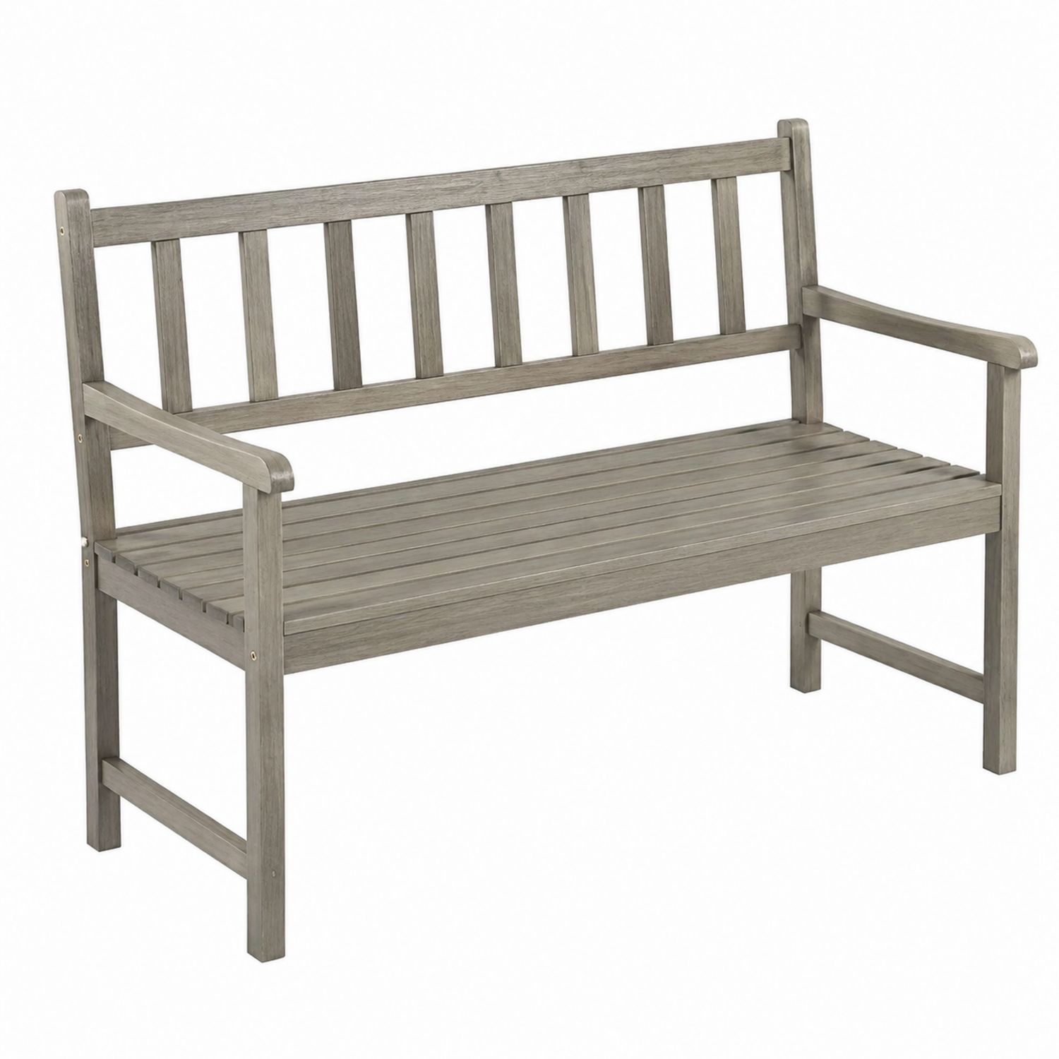 Banc en bois d'acacia gris 150 cm