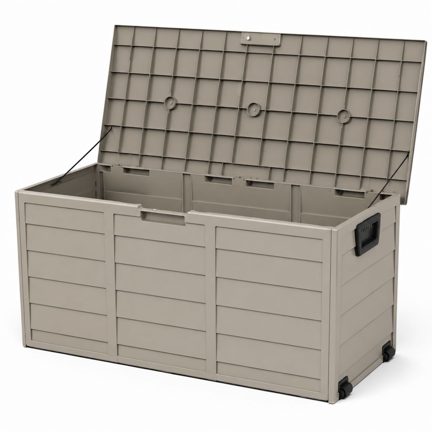 Coffre de rangement rectangulaire en plastique Beige