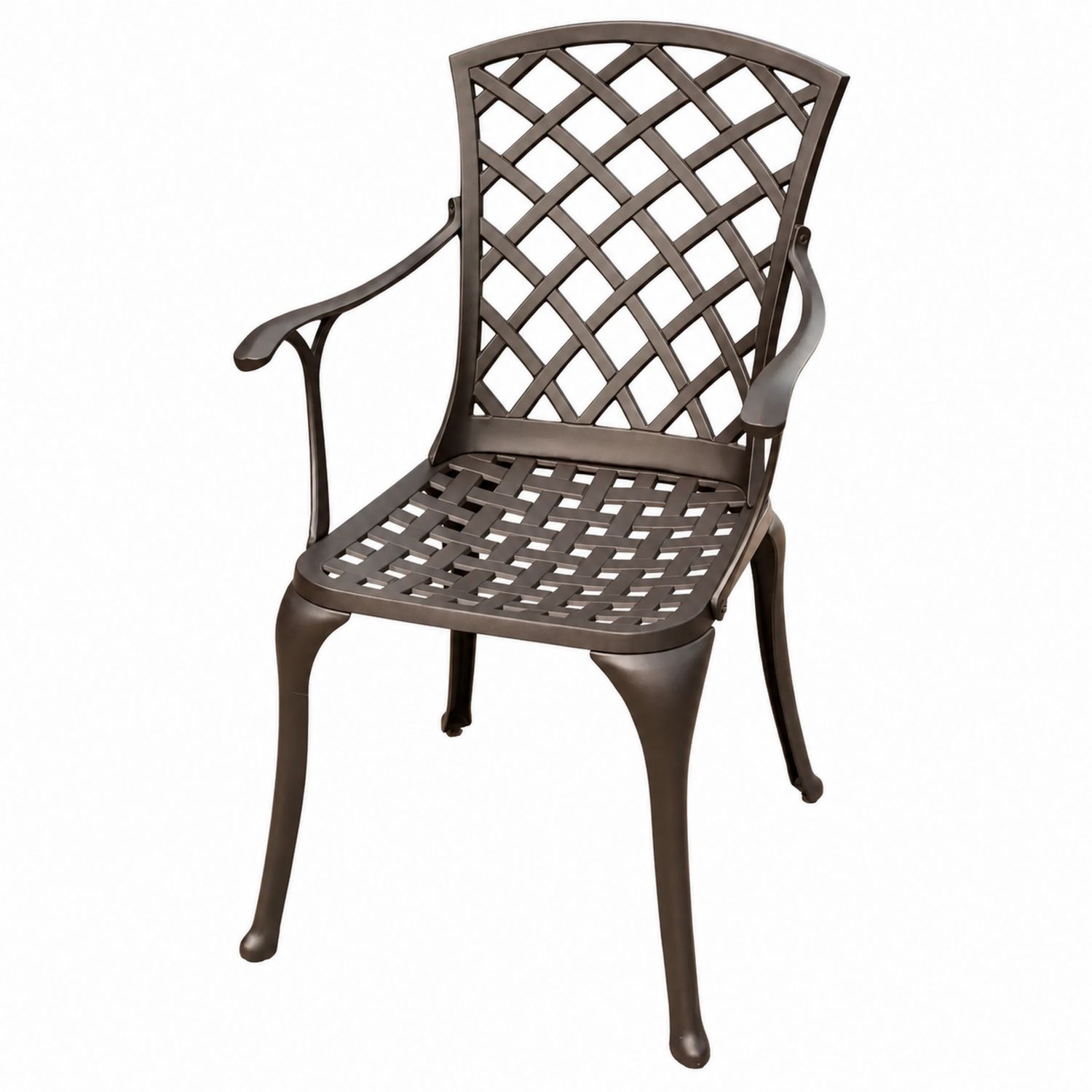 Chaise d'extérieur en aluminium brun
