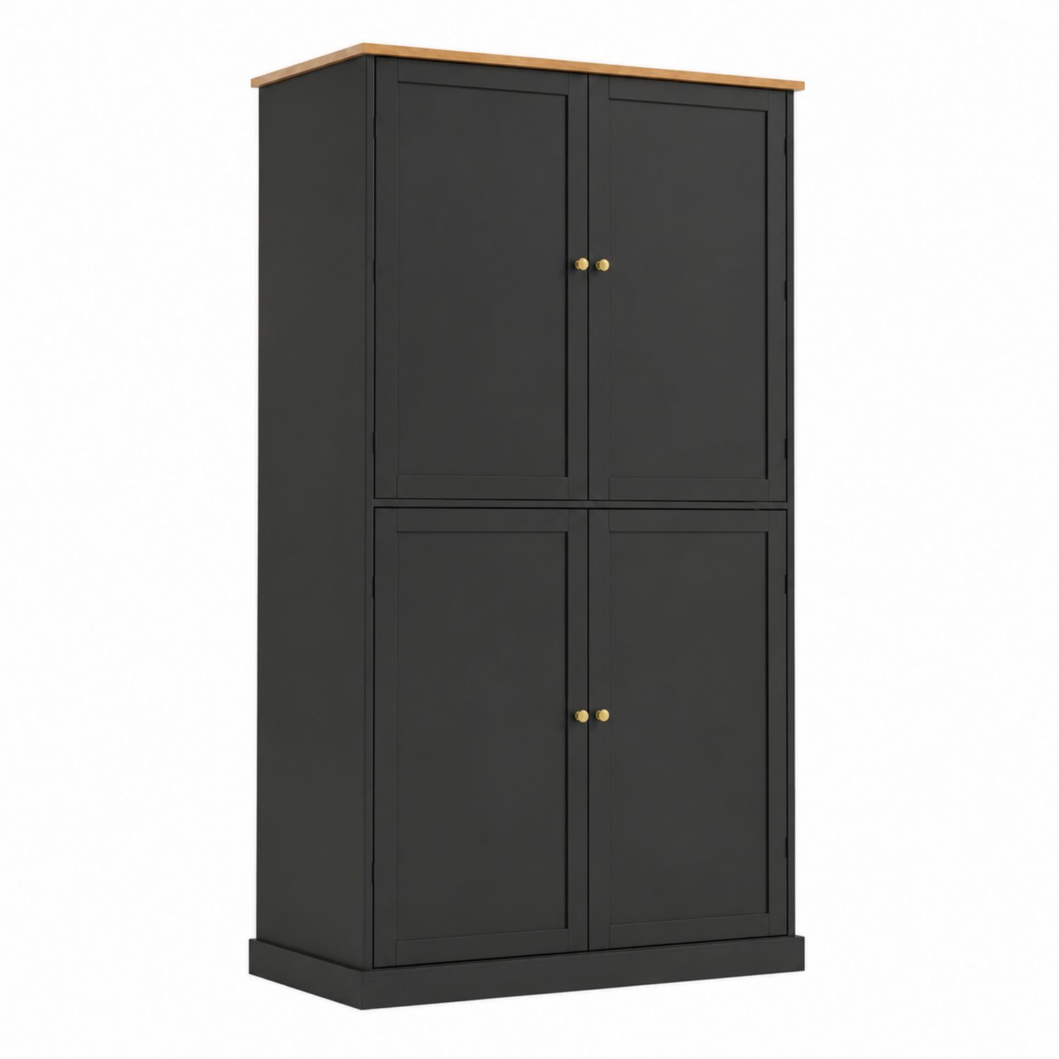 Buffet de cuisine en bois et métal noir 180x90x40 cm