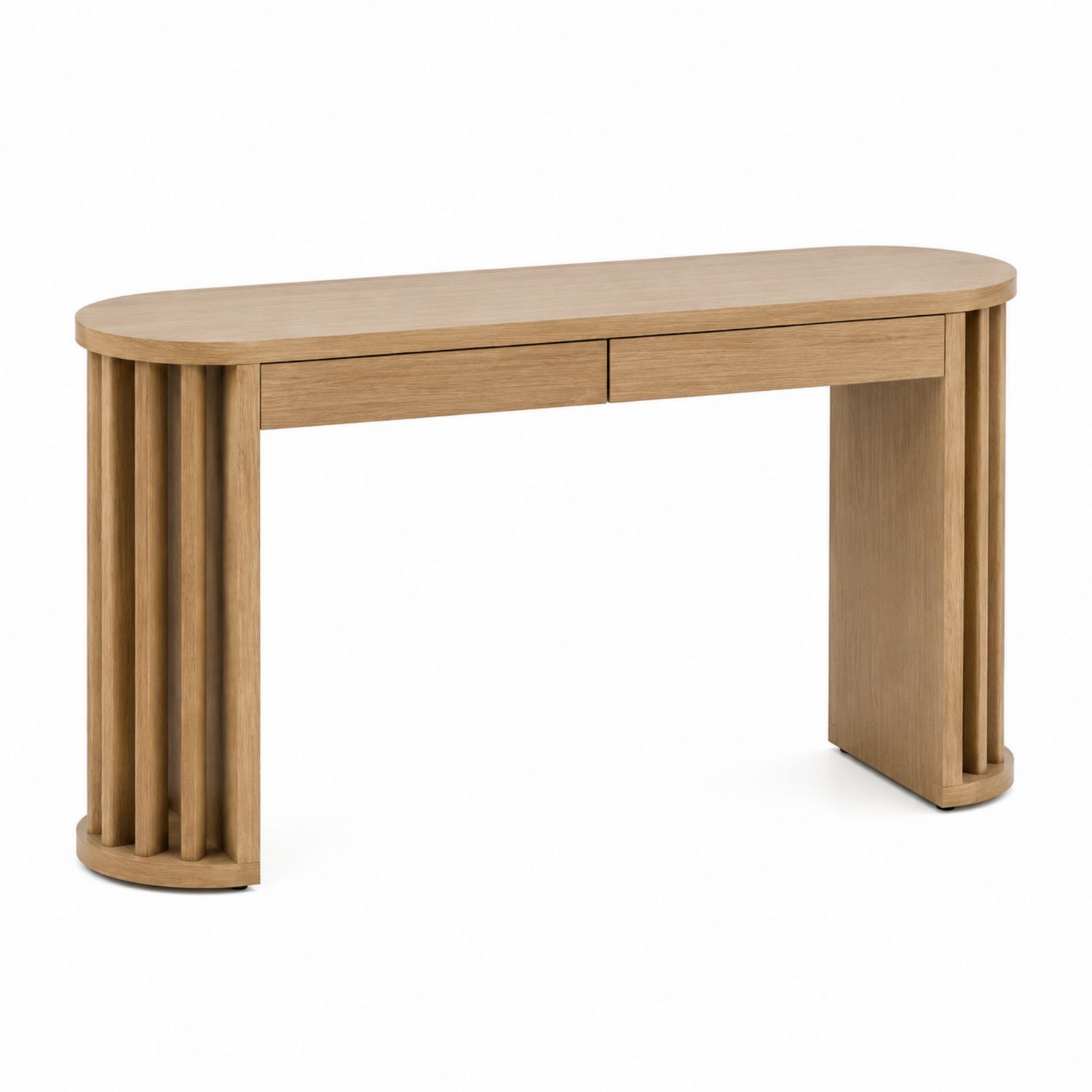 Table d'entrée en bois de chêne clair