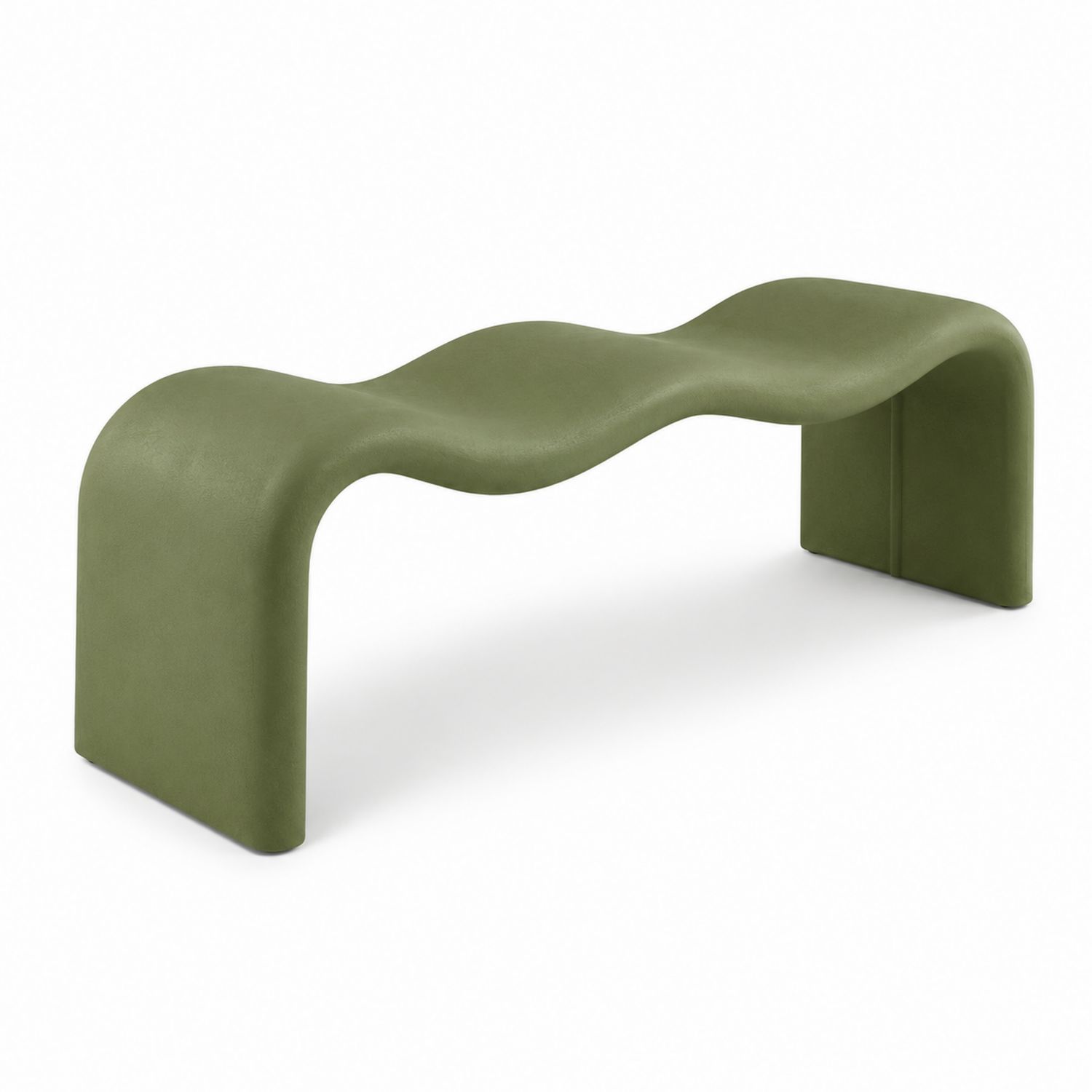Banc ondulé en plastique renforcé Vert