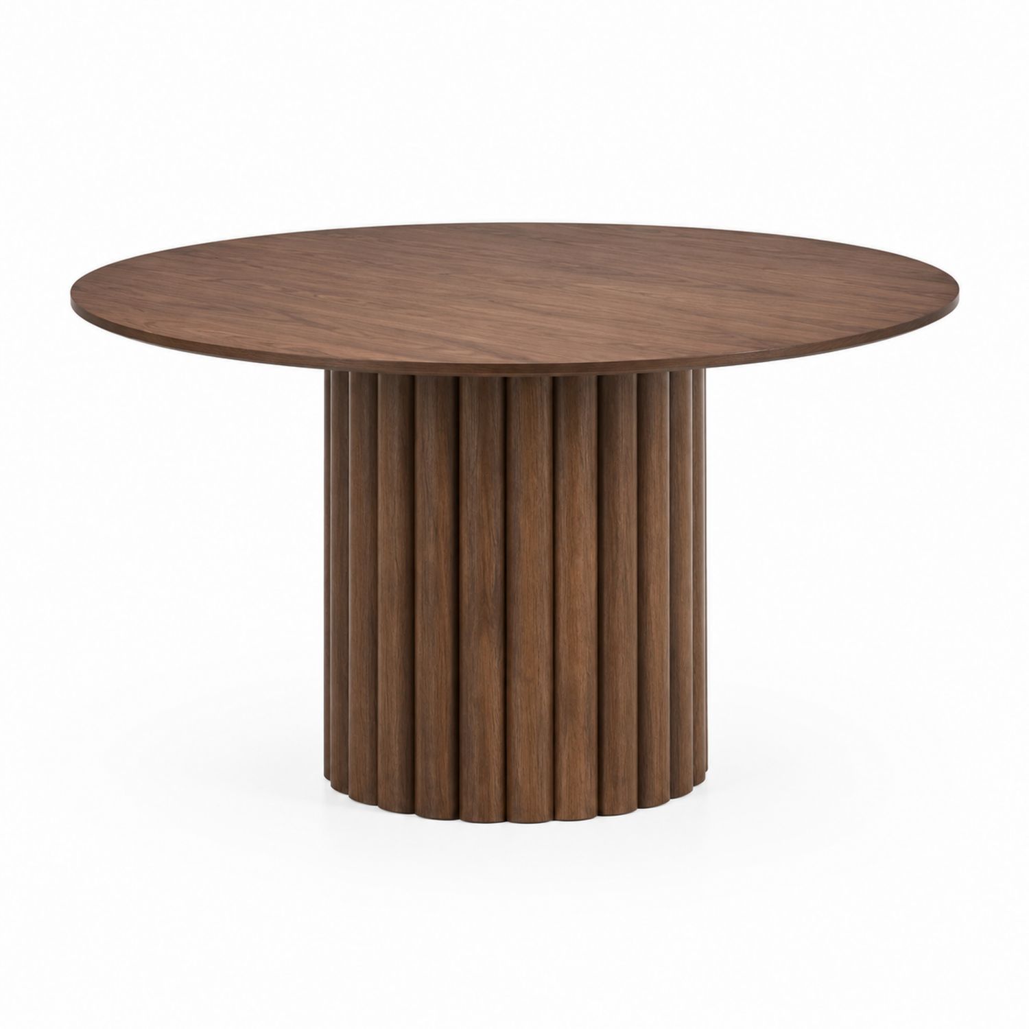 Table ronde en bois noyer Ø120 cm
