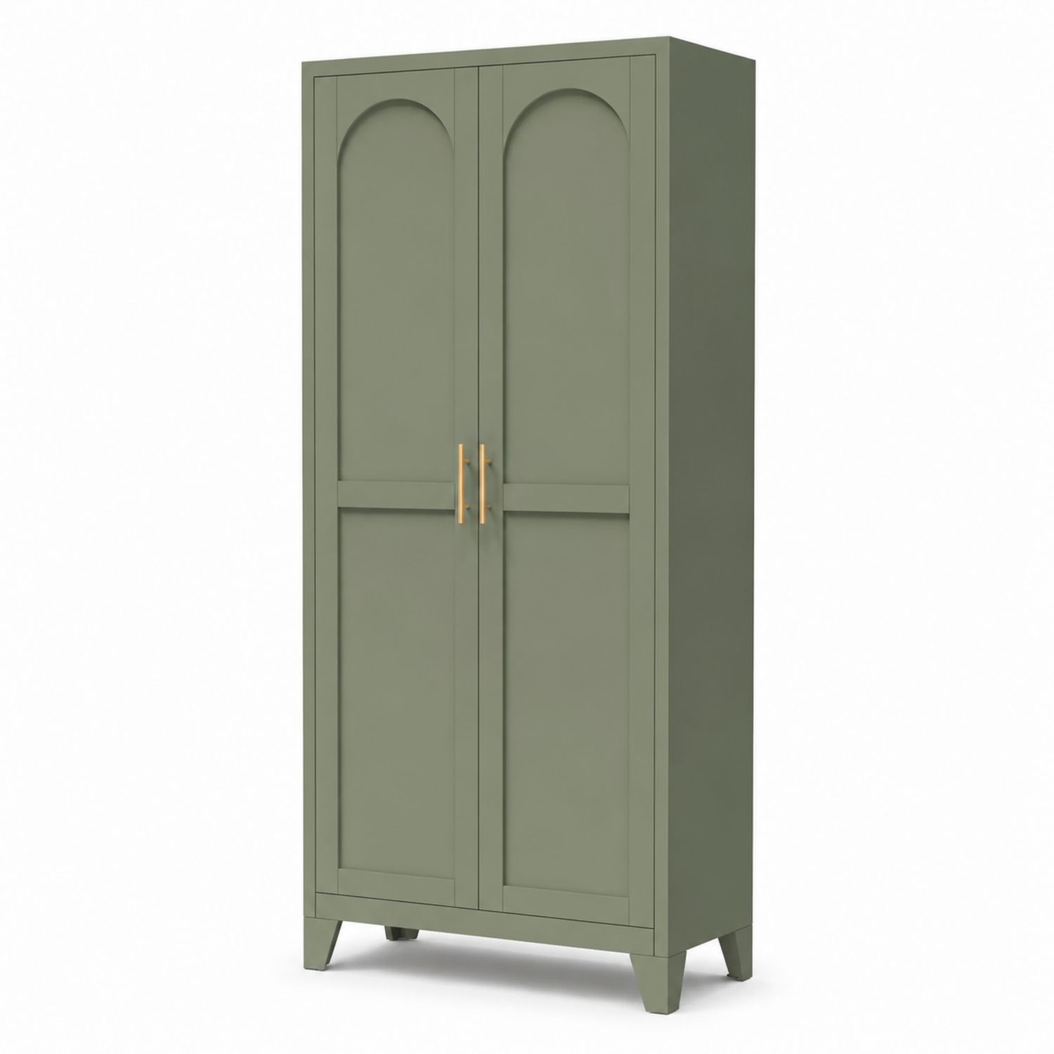 Armoire 2 Portes en MDF Vert 200x90x50 cm