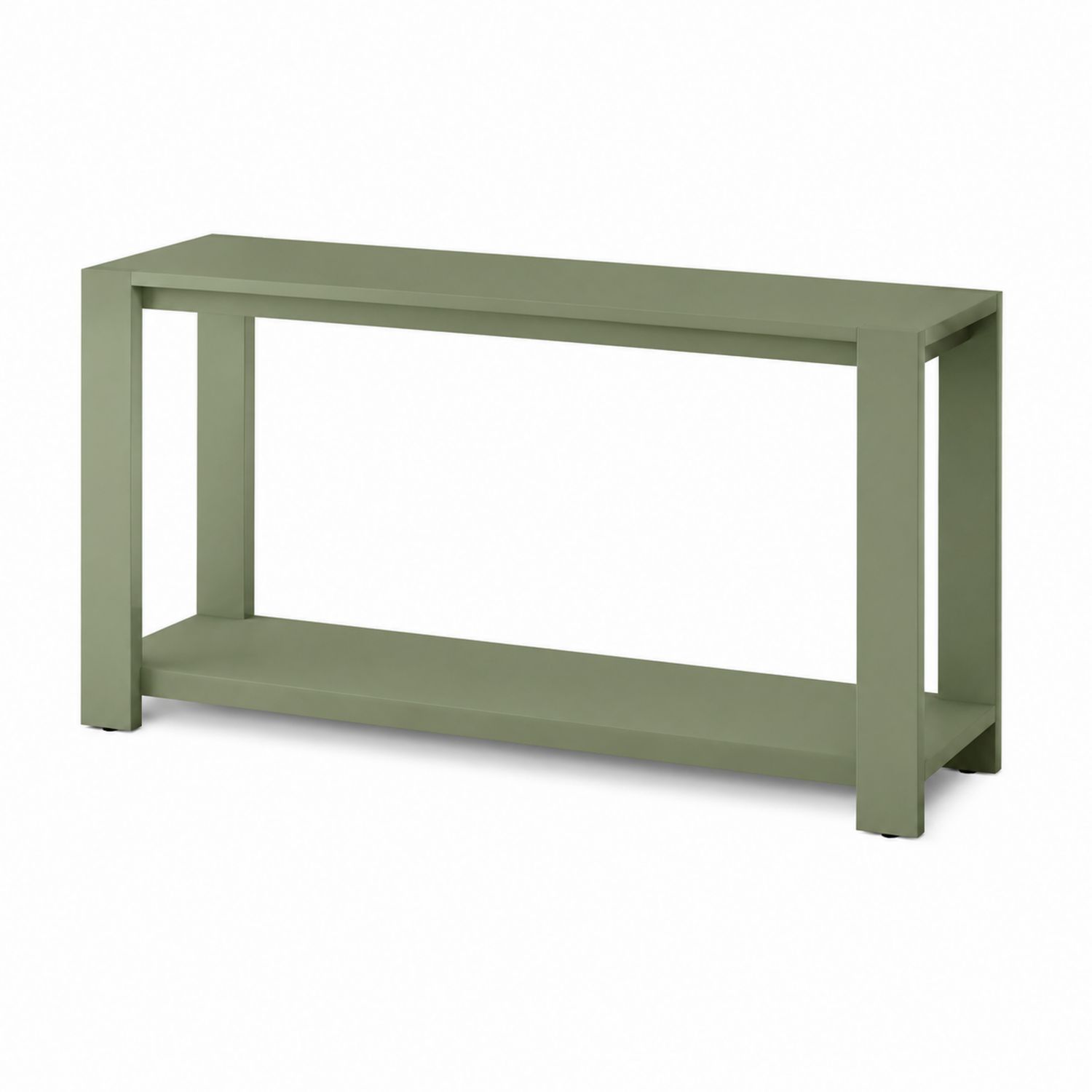 Table console rectangulaire métal vert 120x40x80 cm