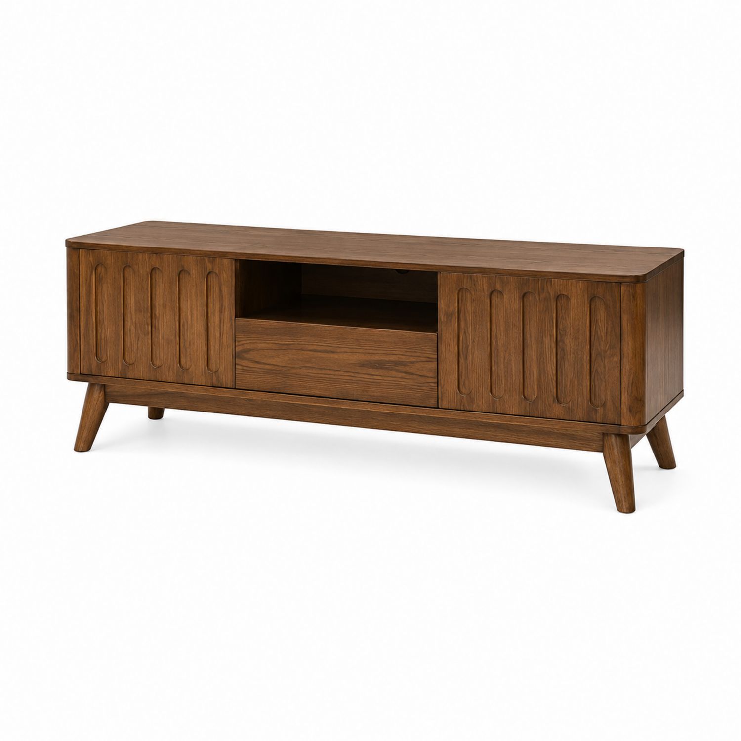 Meuble TV en bois noyer 150 cm