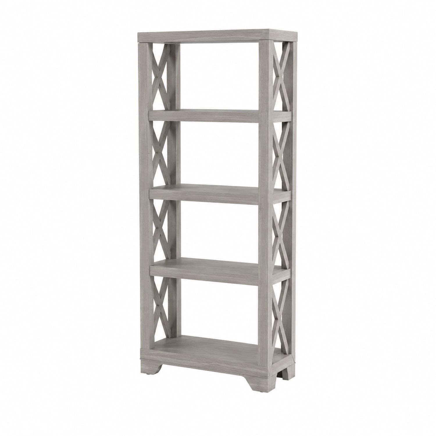Étagère en bois gris avec croisillons 180x70x30 cm