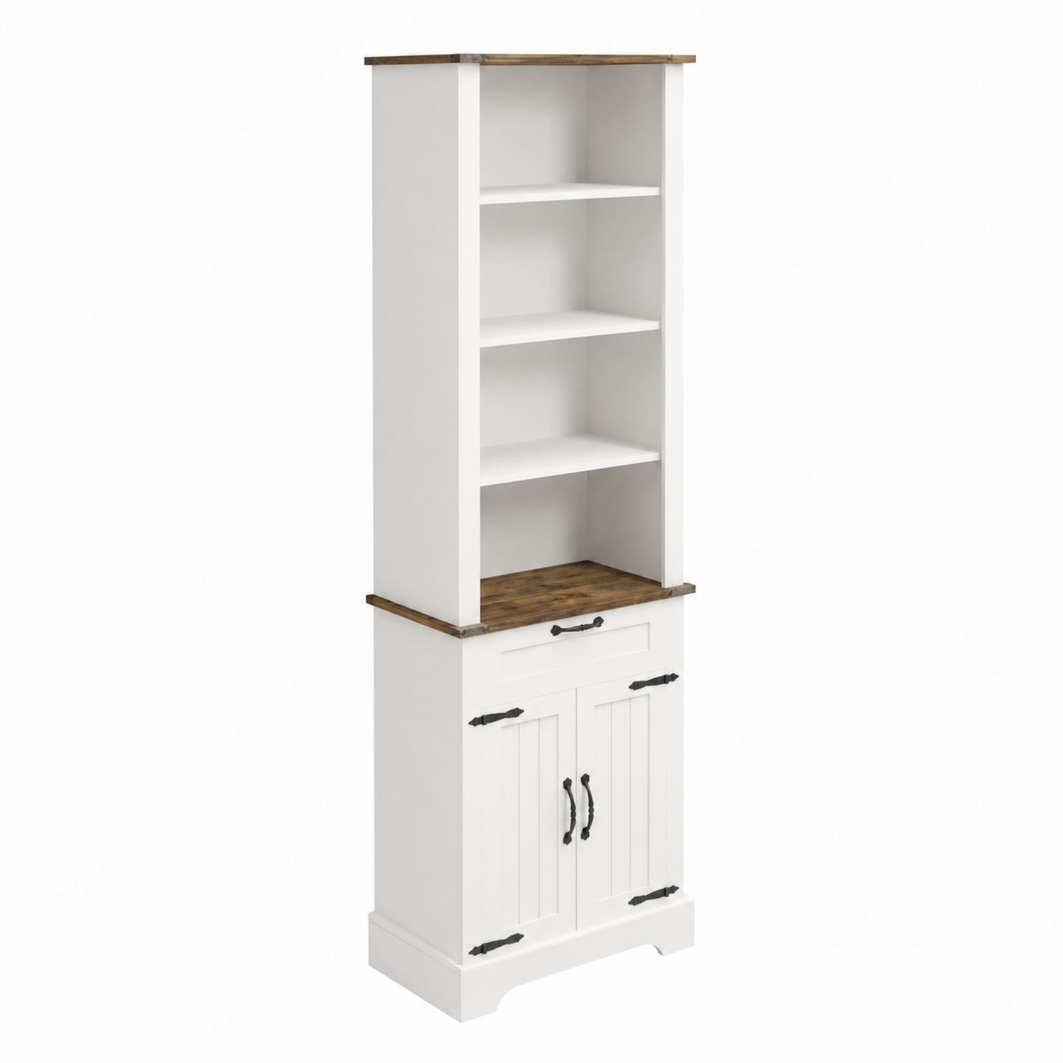 Bibliothèque en MDF avec Étagères en Bois