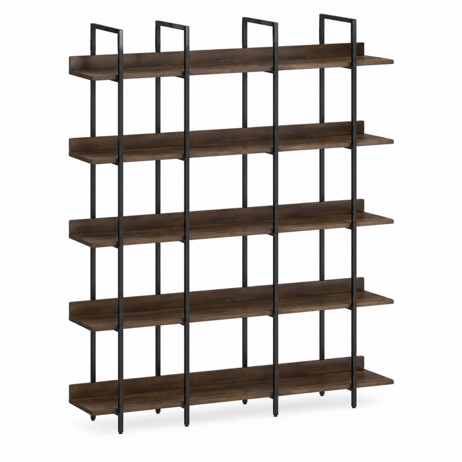 Étagère en Bois et Métal Noir 180x150x35 cm