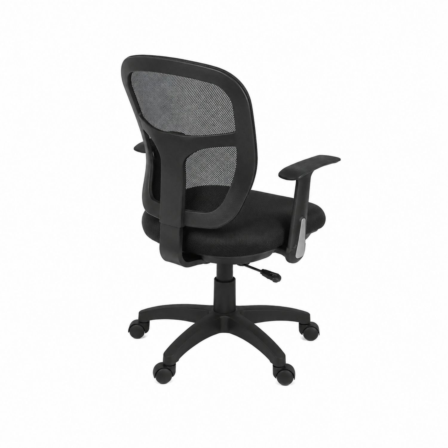 Chaise de bureau ergonomique avec dossier en filet en polyester noire