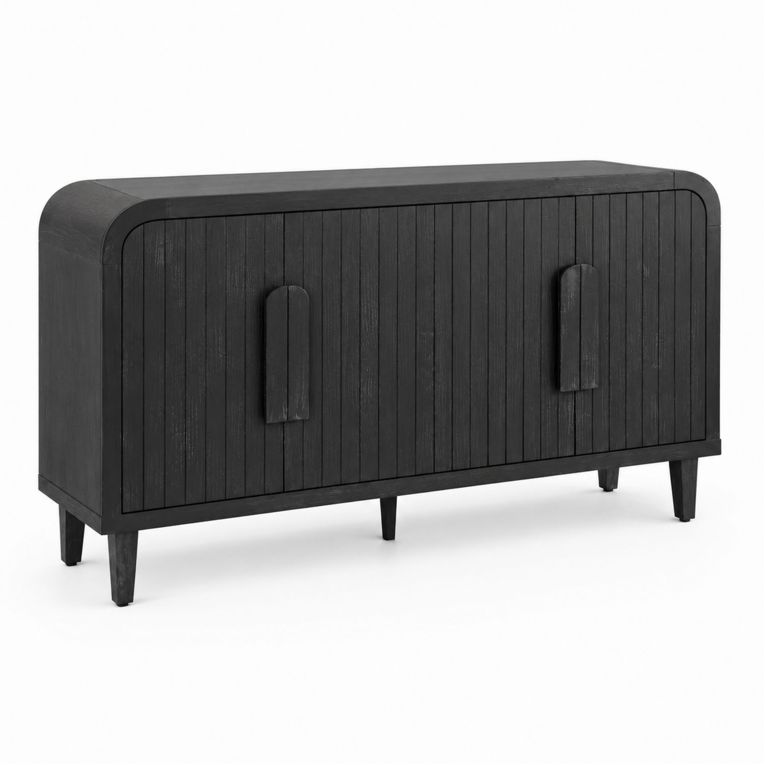 Buffet en Bois Noir 150 cm