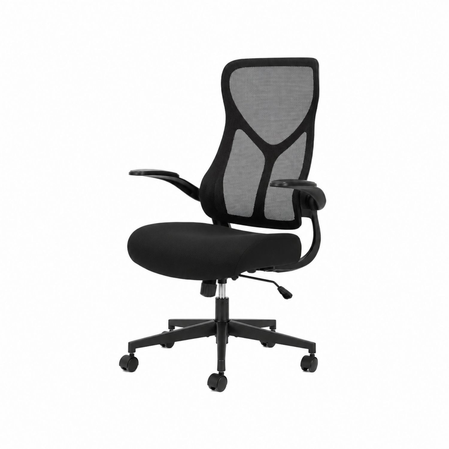 Chaise de Bureau en Maille et Métal Noir
