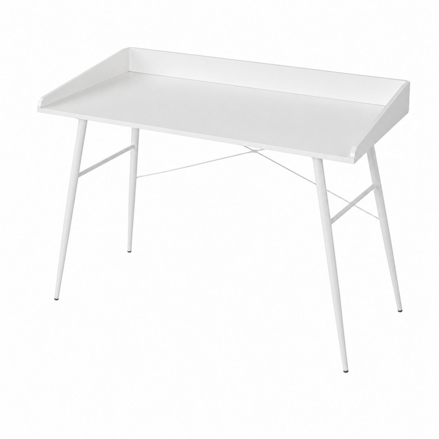 Bureau en métal blanc 120x60x75cm