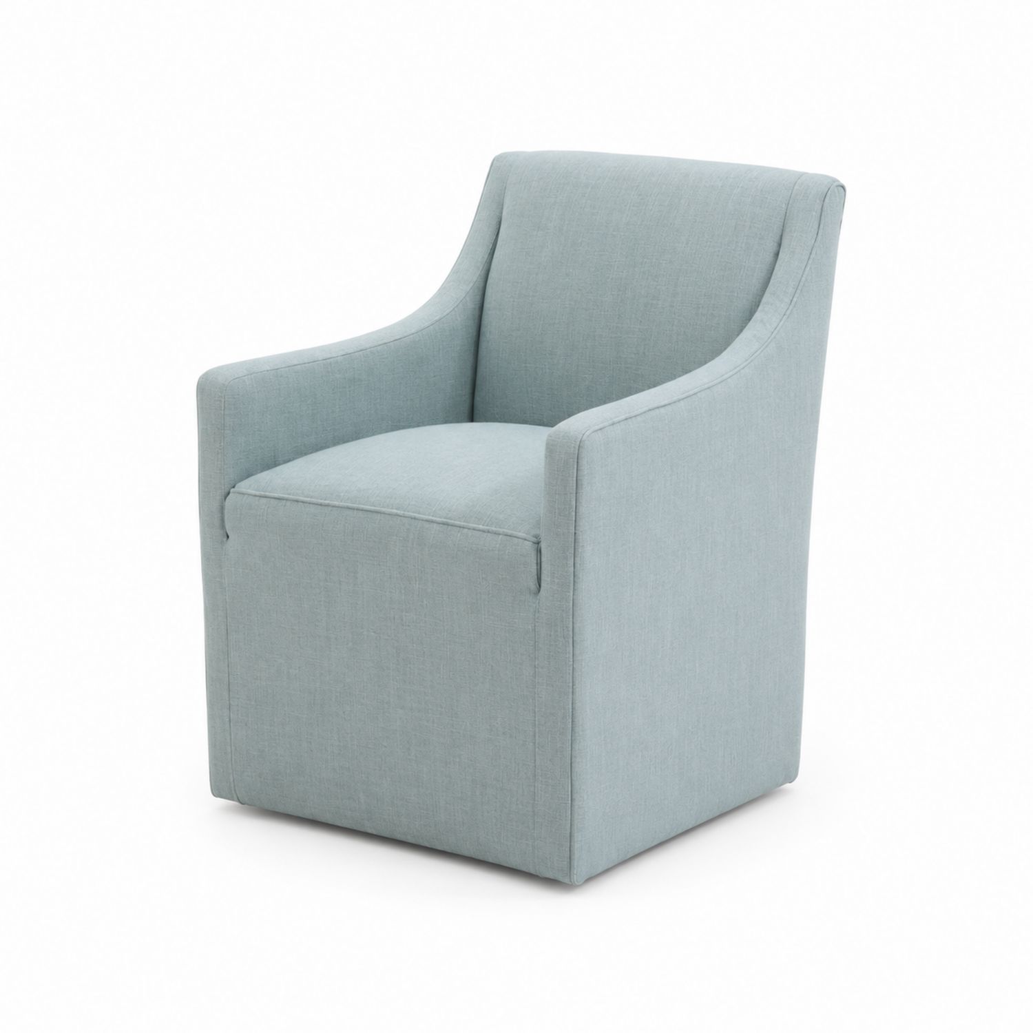 Chaise en tissu bleu avec accoudoirs, 60x60x90 cm