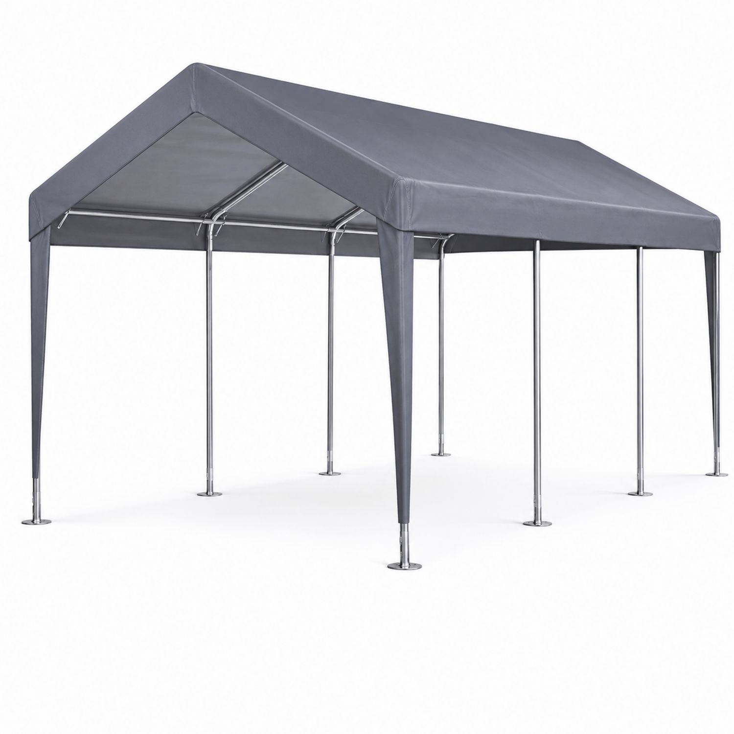 Tonnelle de jardin rectangulaire en métal et toile Gris