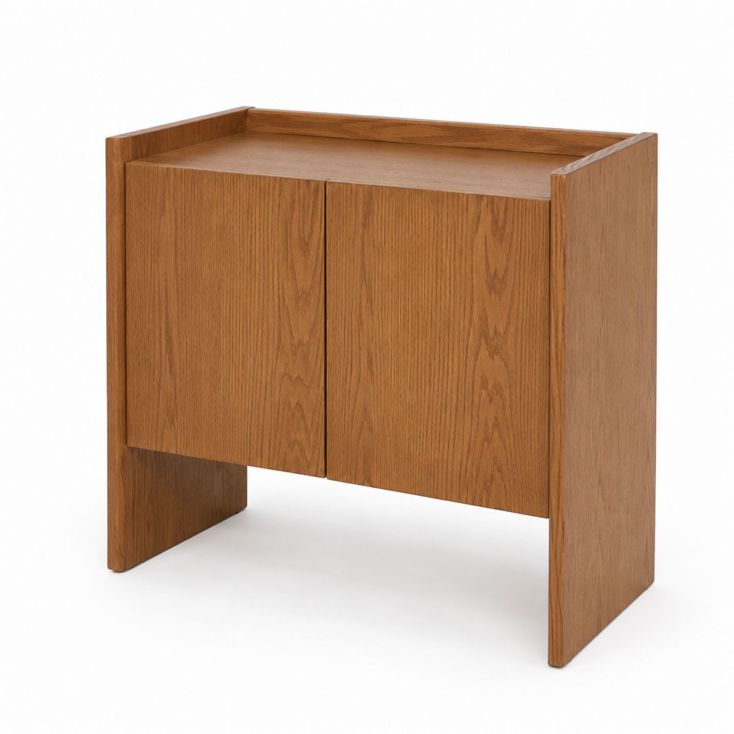 Buffet en bois de chêne 90x40x80 cm Marron