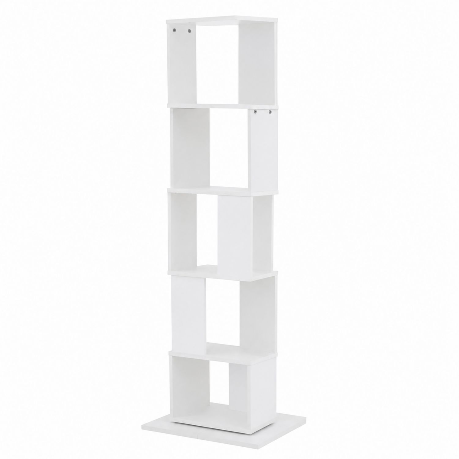 Étagère colonne 5 niveaux en bois Blanc