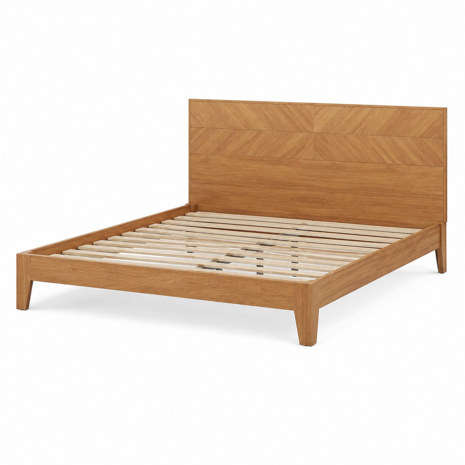 Lit double en bois de chêne massif 200x160 cm